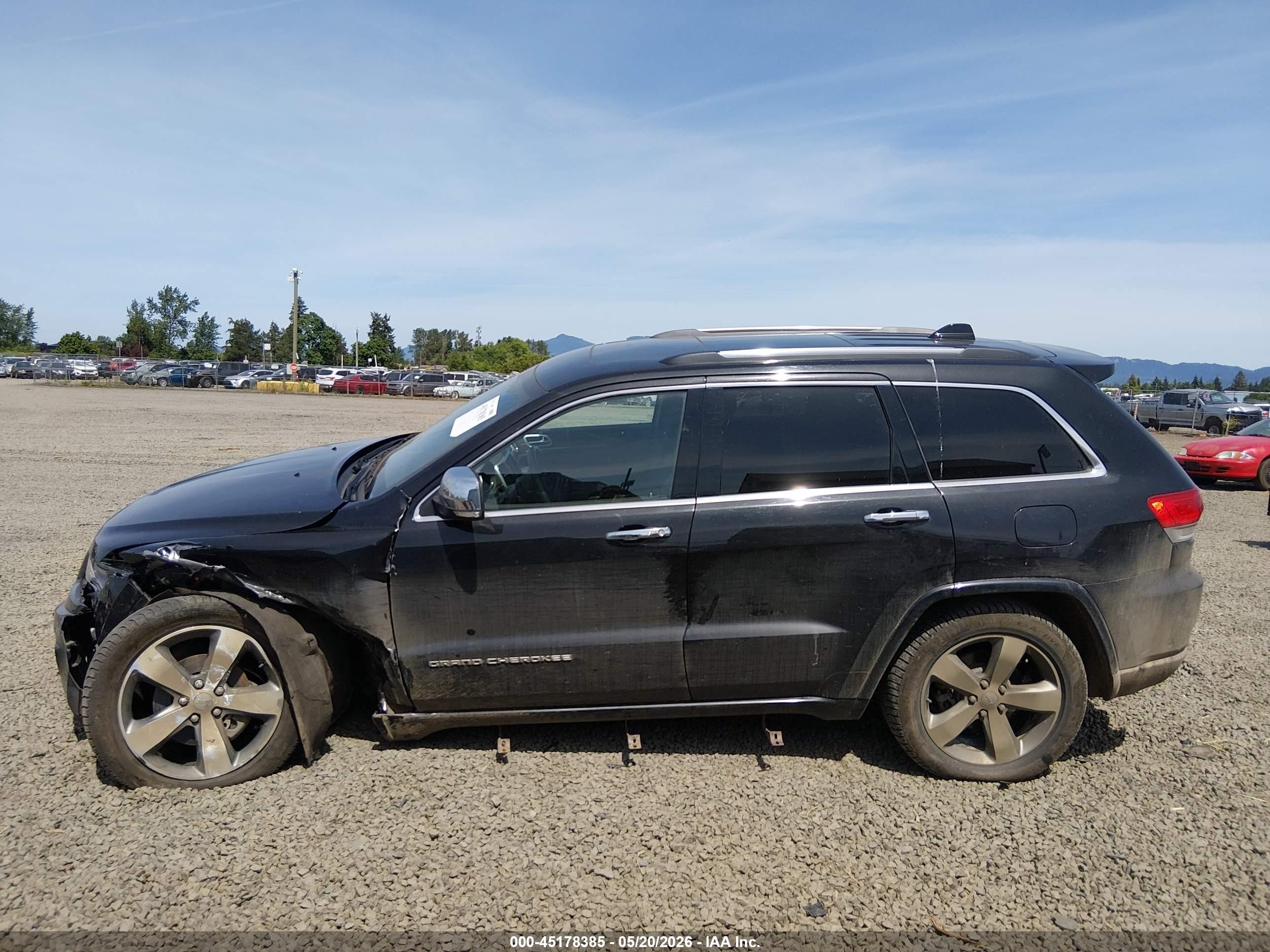2014 Jeep Grand Cherokee Overland Black vin: 1C4RJFCG7EC210312