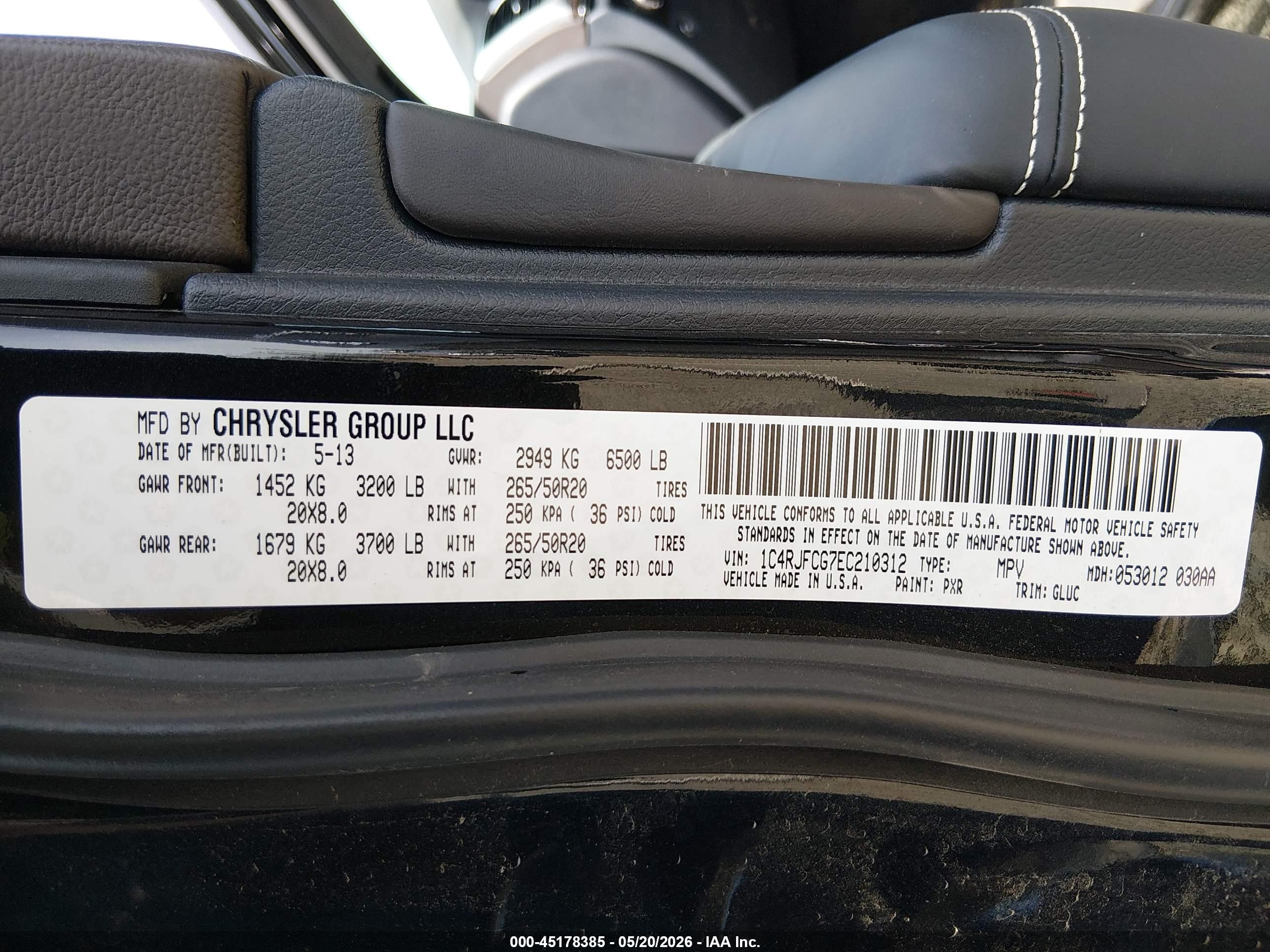 2014 Jeep Grand Cherokee Overland Black vin: 1C4RJFCG7EC210312