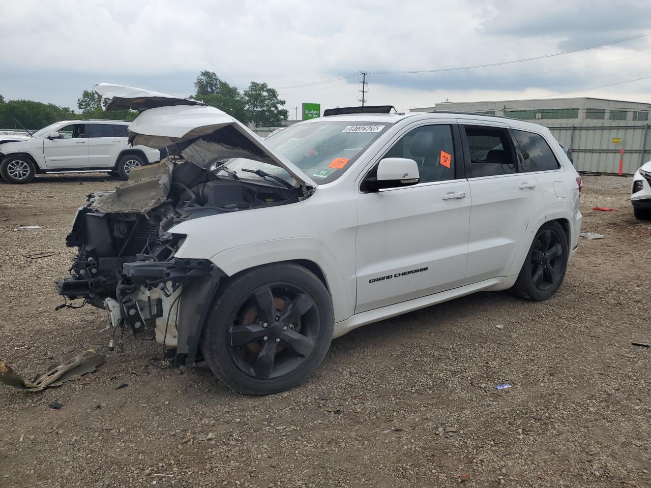 2015 Jeep Grand Cherokee Overland Белый vin: 1C4RJFCG7FC149349 Damage: Lf Mirror Cover, Light Scratch, 1 To 2 Inches