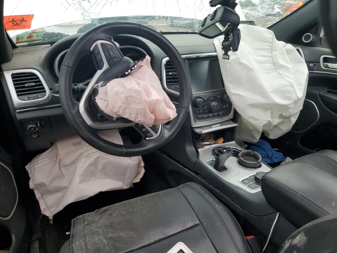 2015 Jeep Grand Cherokee Overland Белый vin: 1C4RJFCG7FC149349 Damage: Airbag - Front Right, Deployed, Replacement Required