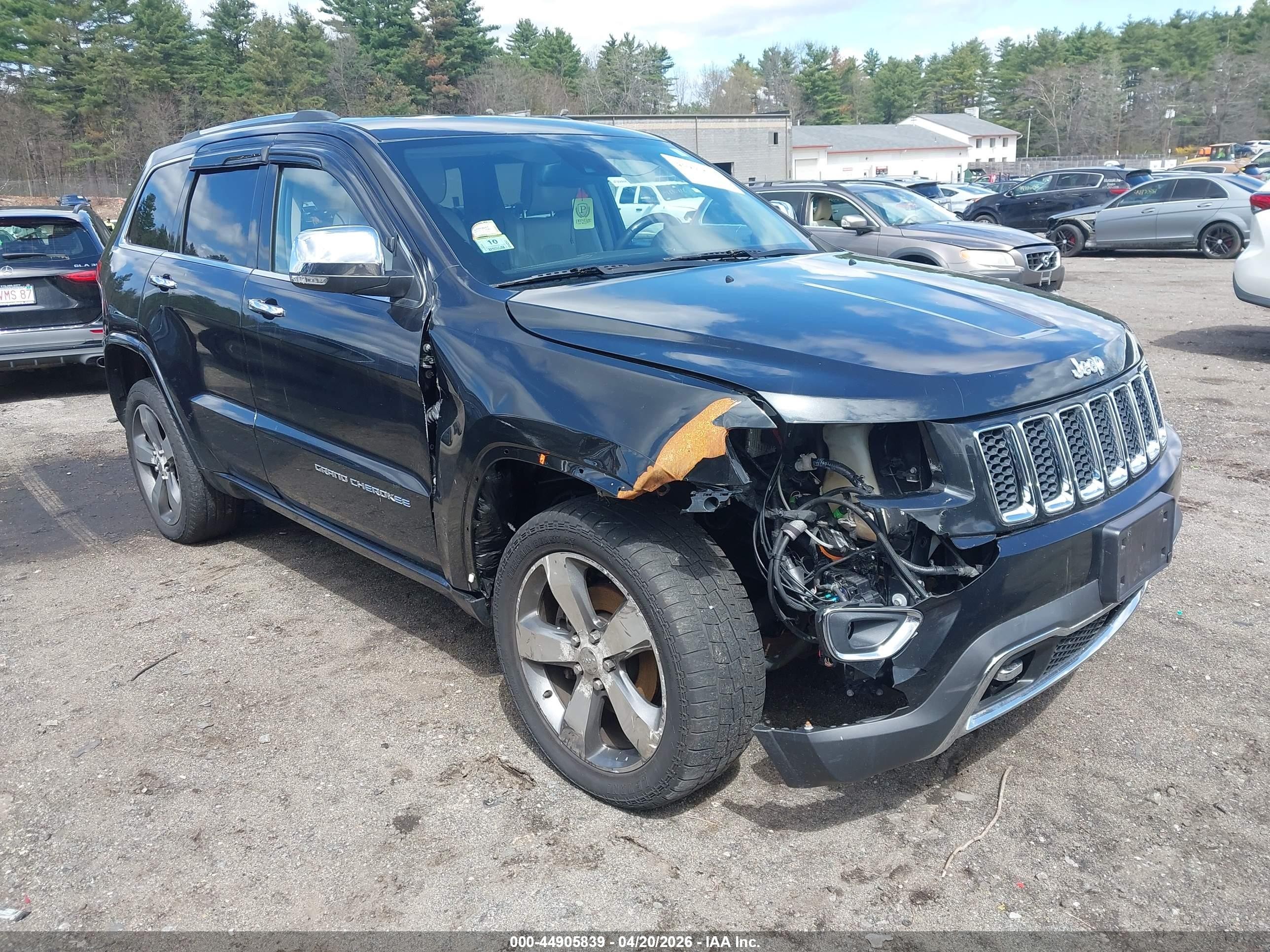 2015 Jeep Grand Cherokee Overland Black vin: 1C4RJFCG7FC608265