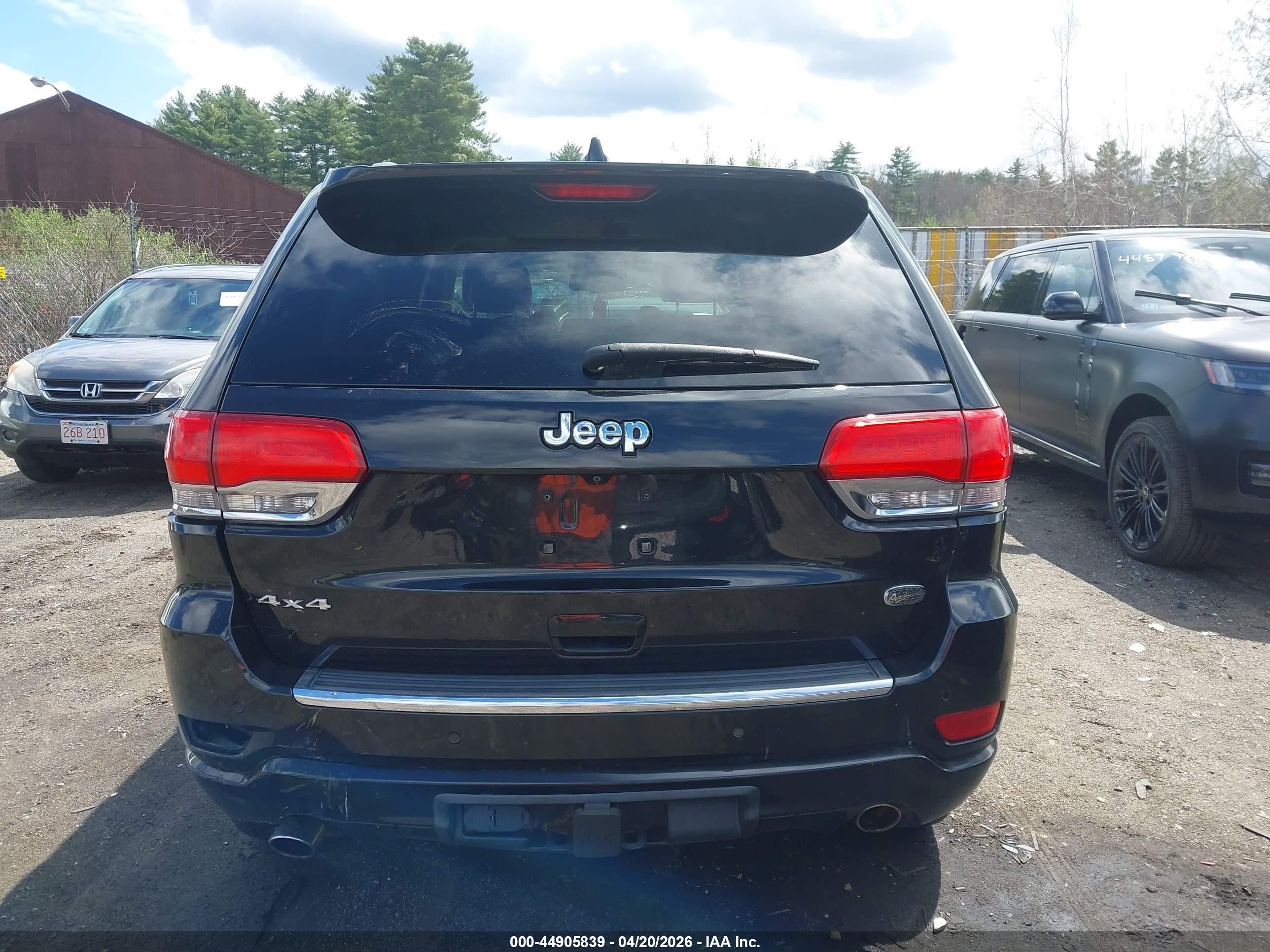 2015 Jeep Grand Cherokee Overland Black vin: 1C4RJFCG7FC608265