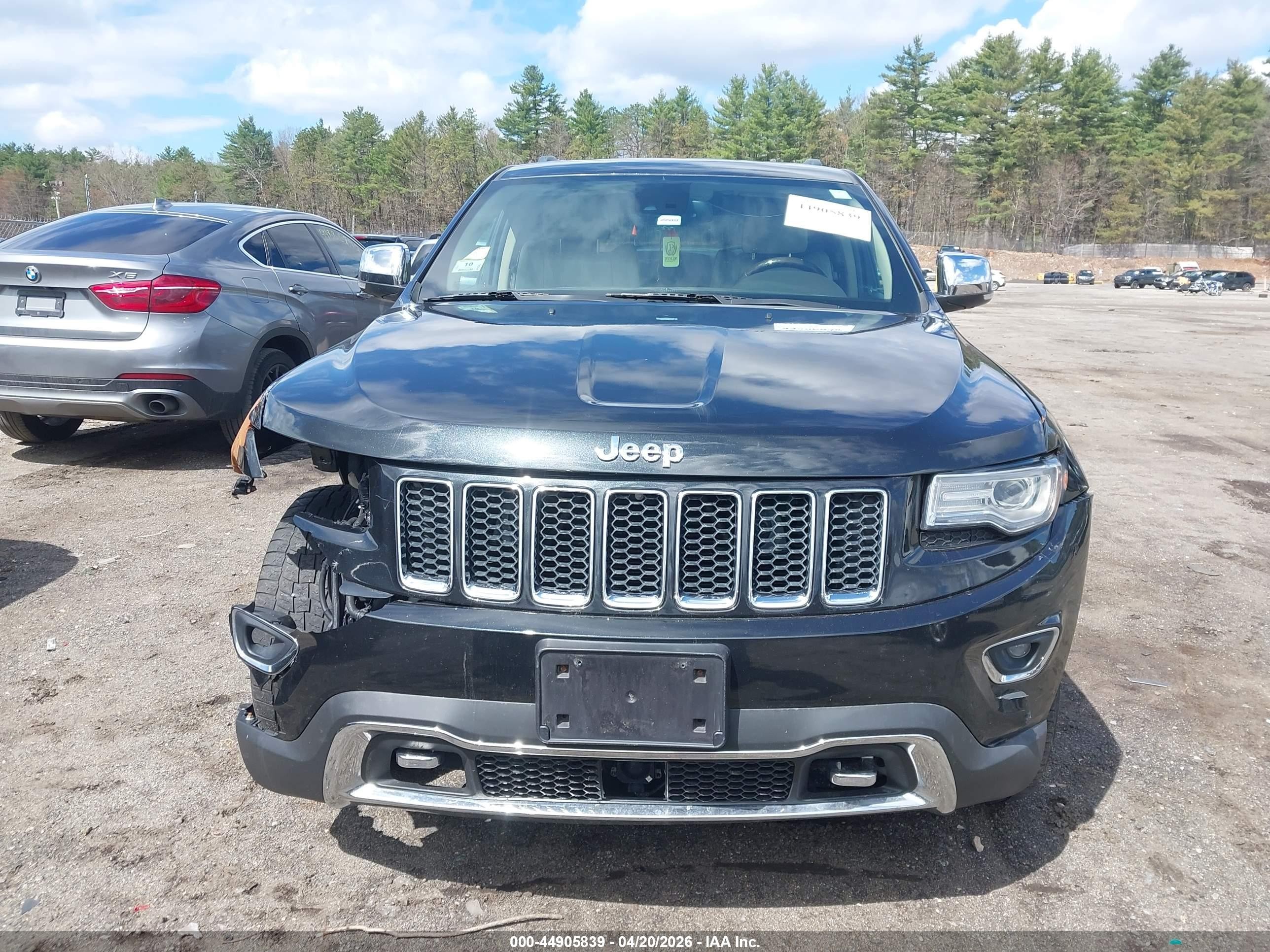 2015 Jeep Grand Cherokee Overland Black vin: 1C4RJFCG7FC608265