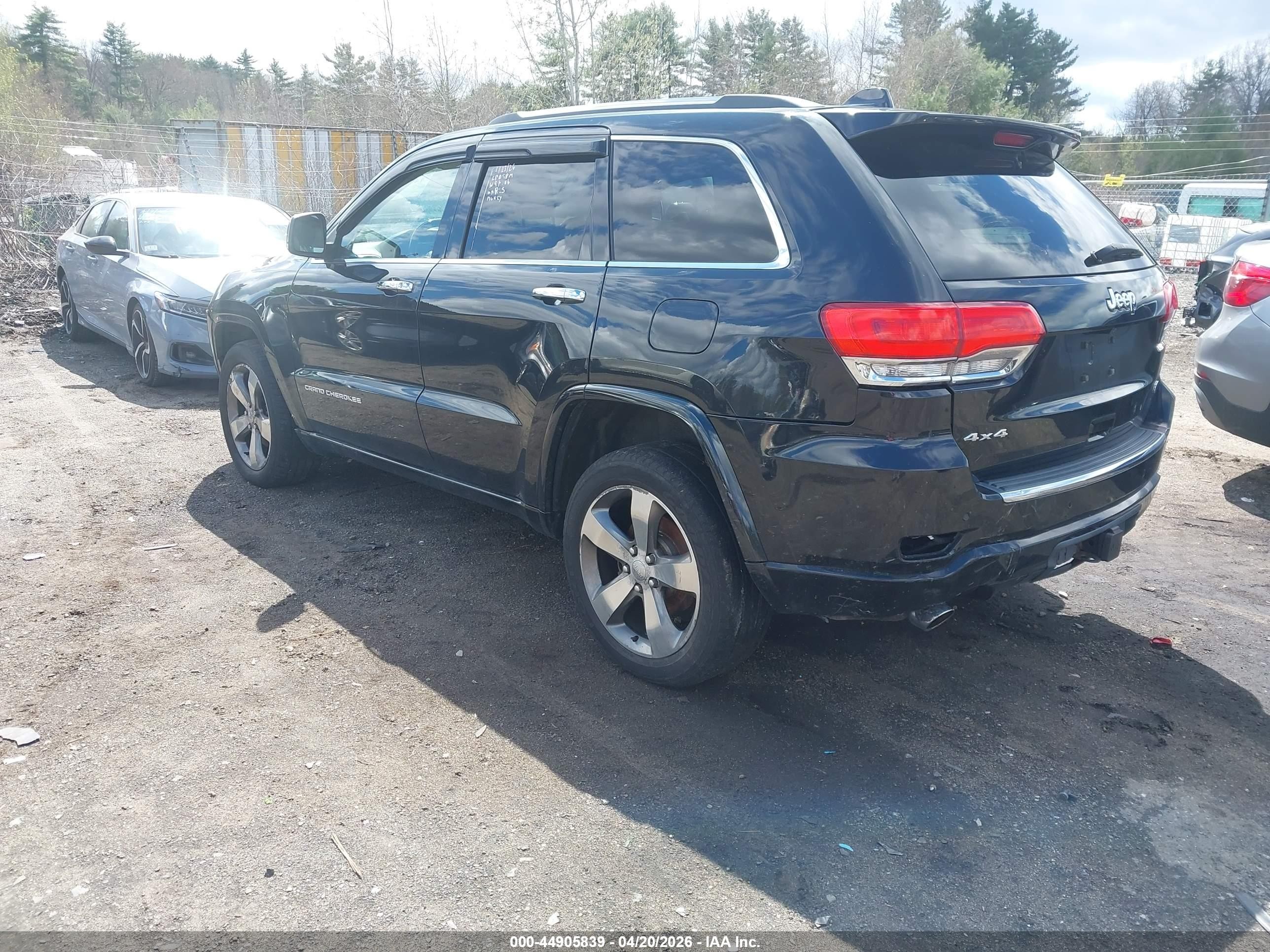 2015 Jeep Grand Cherokee Overland Black vin: 1C4RJFCG7FC608265