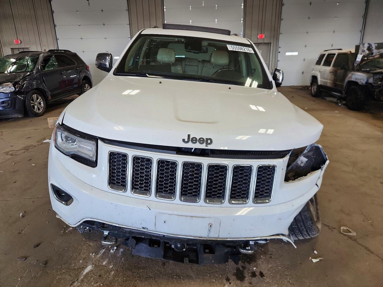 2015 Jeep Grand Cherokee Overland White vin: 1C4RJFCG7FC684424