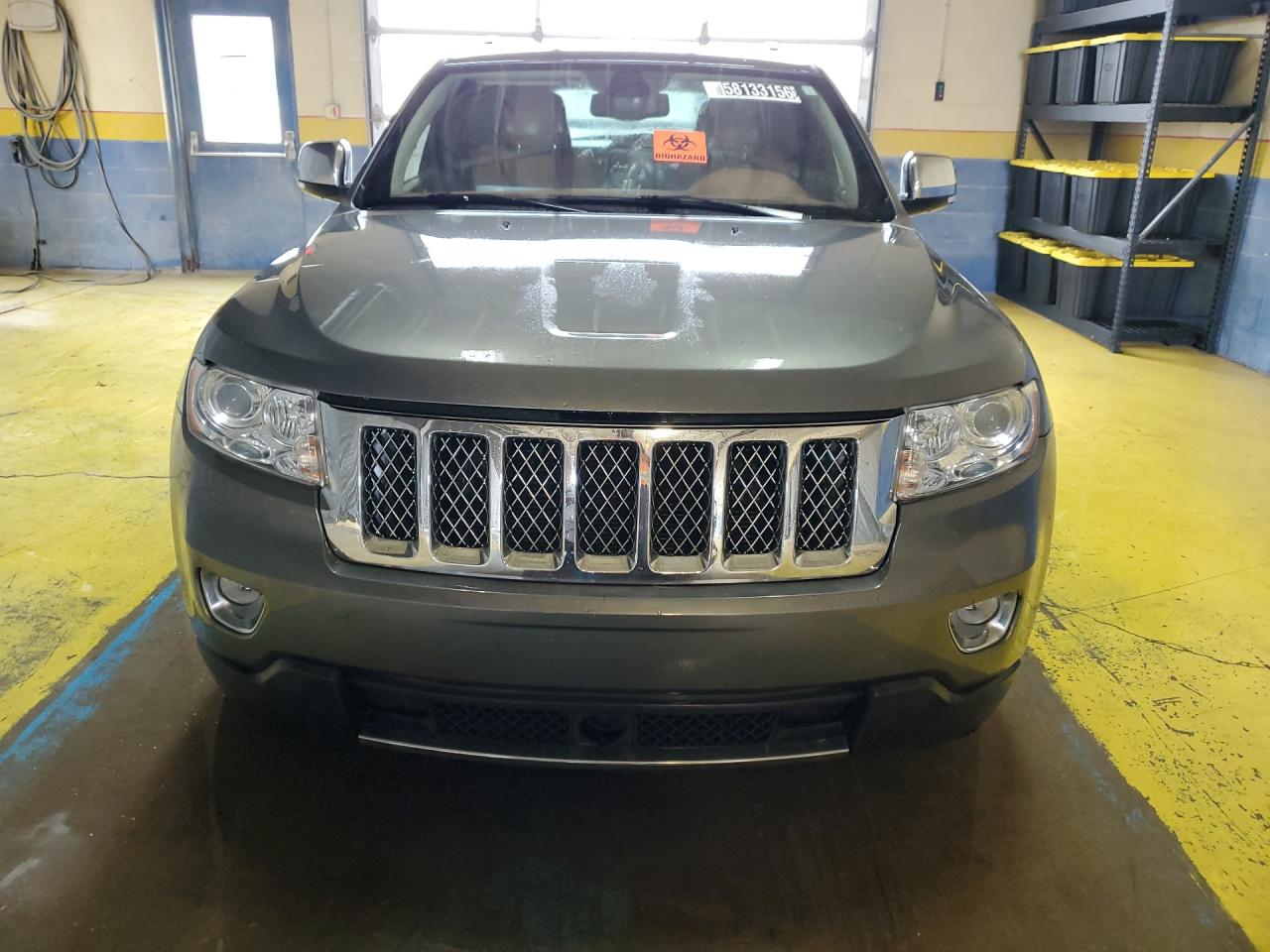 2012 Jeep Grand Cherokee Overland Gray vin: 1C4RJFCG8CC169329 Damage: Hood, Misaligned, Repair Required