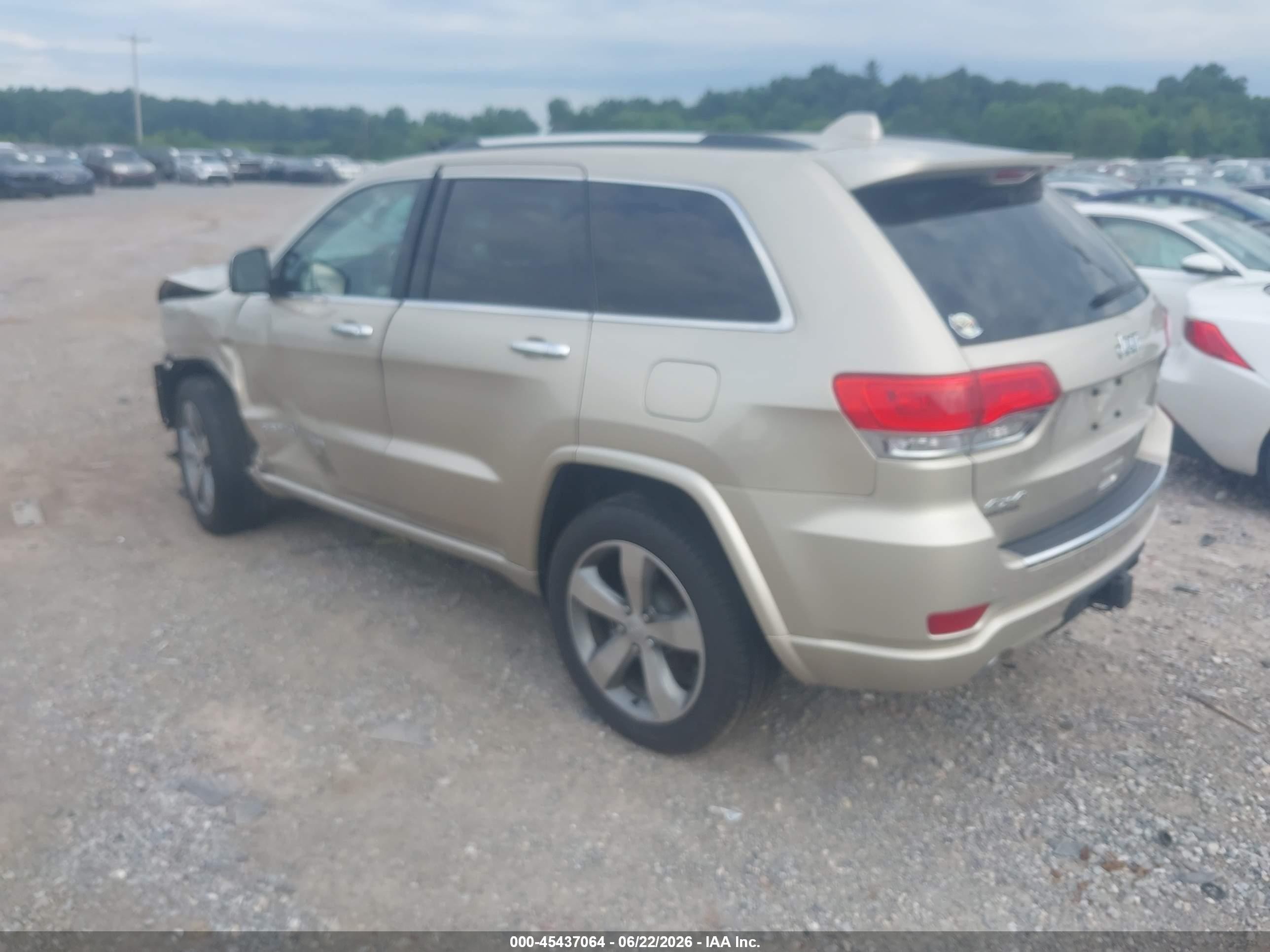 2014 Jeep Grand Cherokee Overland Желто-коричневый vin: 1C4RJFCG8EC152985