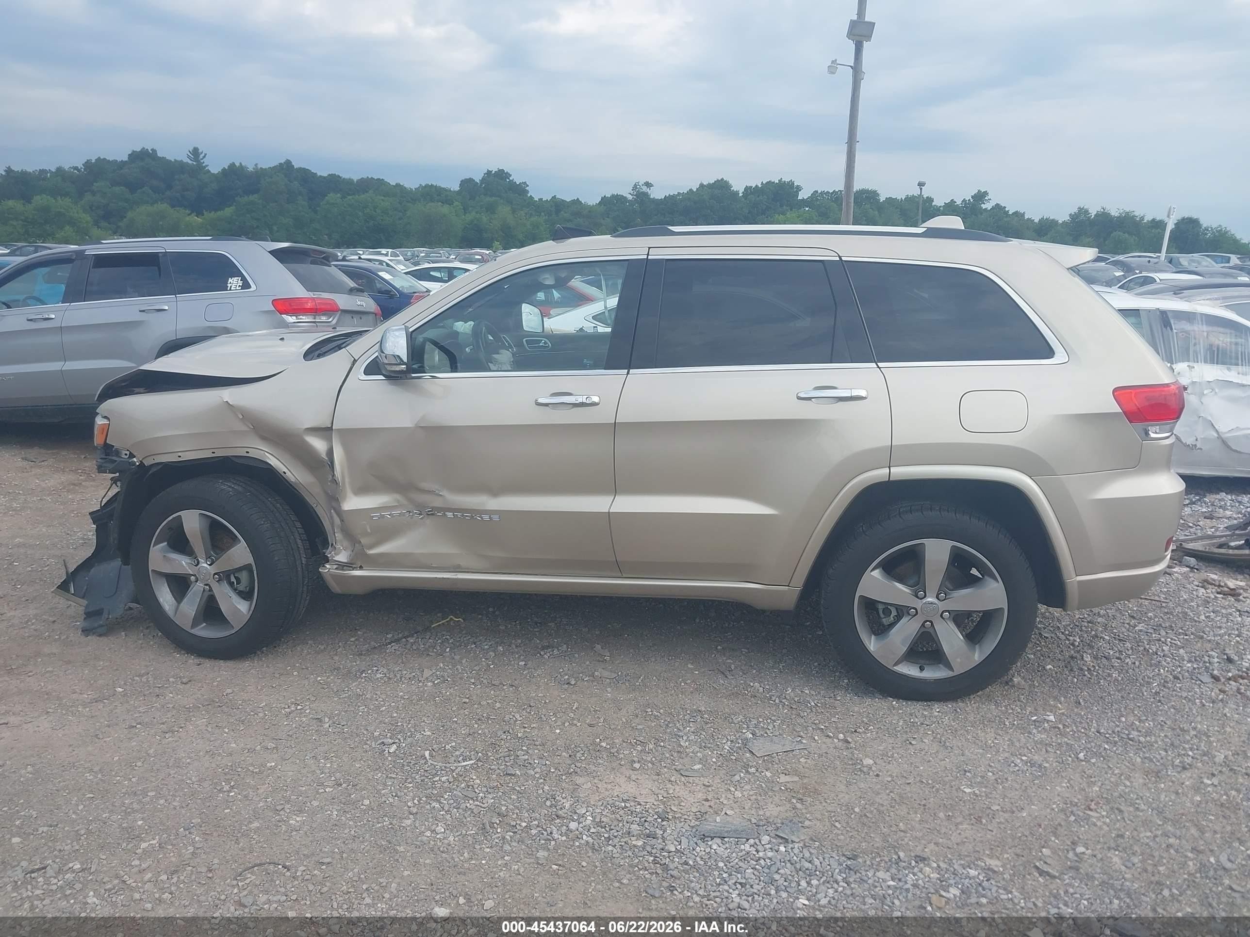 2014 Jeep Grand Cherokee Overland Желто-коричневый vin: 1C4RJFCG8EC152985
