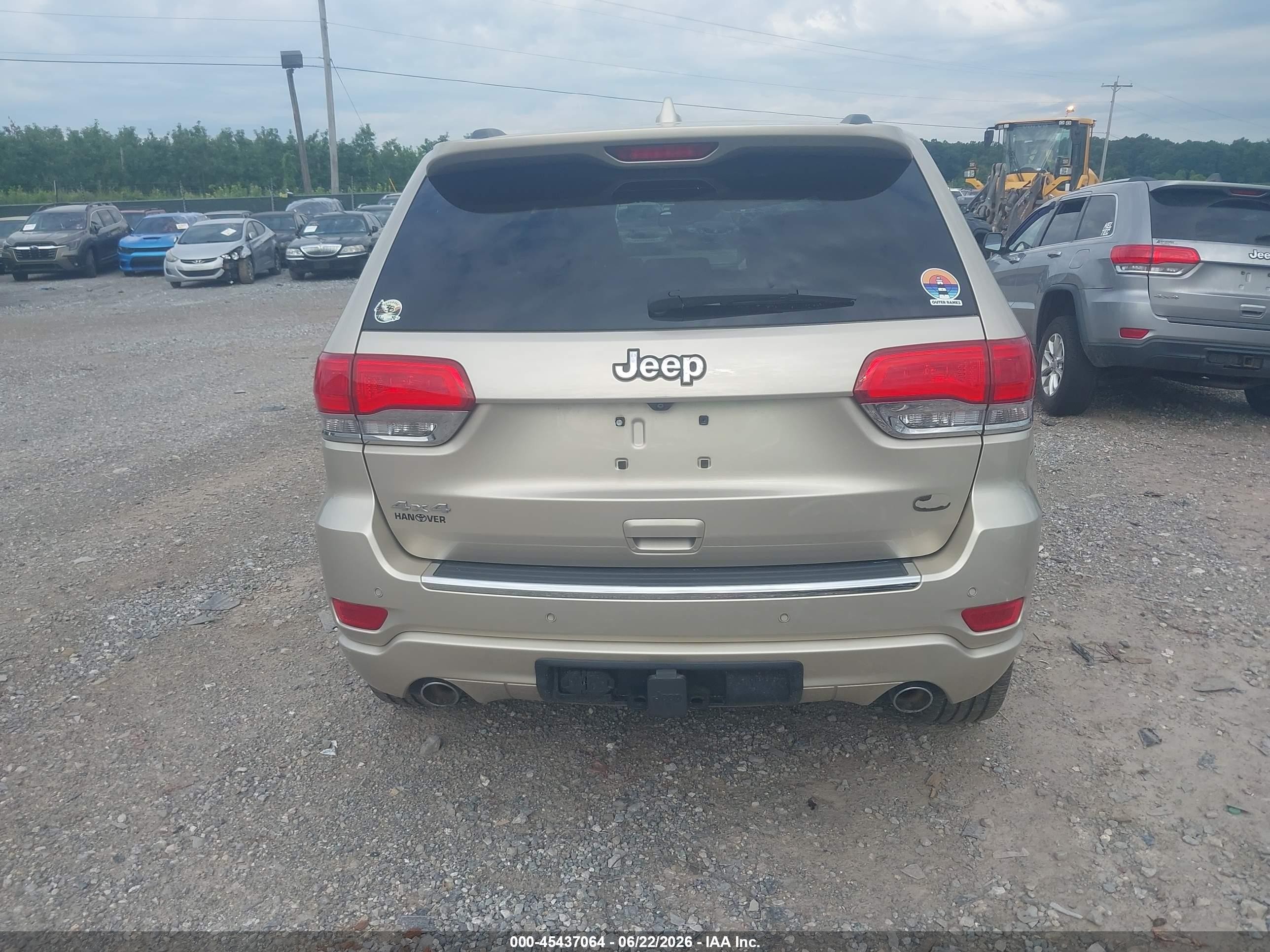 2014 Jeep Grand Cherokee Overland Желто-коричневый vin: 1C4RJFCG8EC152985