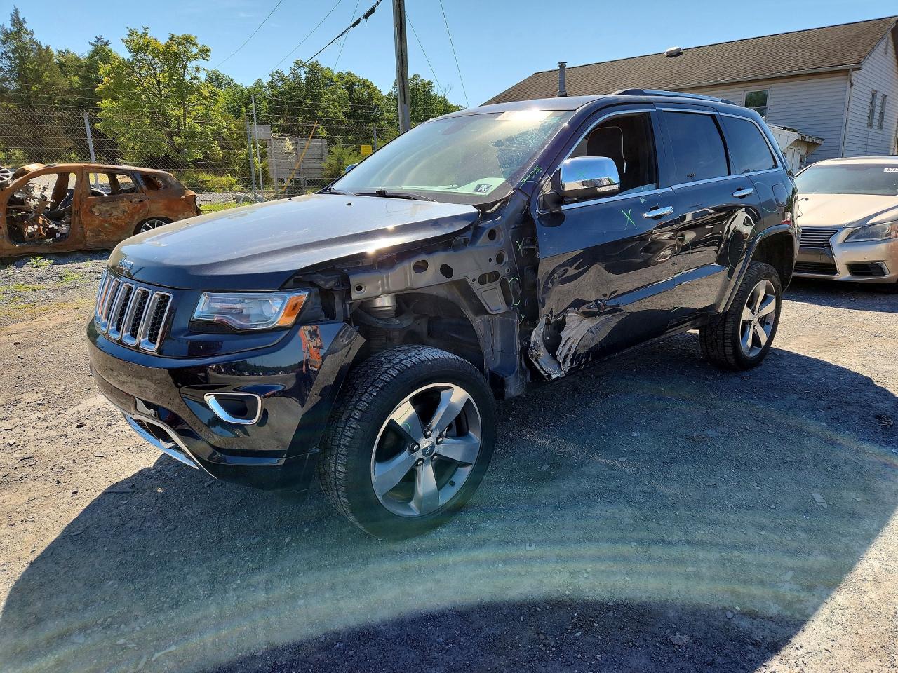 2014 Jeep Grand Cherokee Overland Black vin: 1C4RJFCG8EC162075
