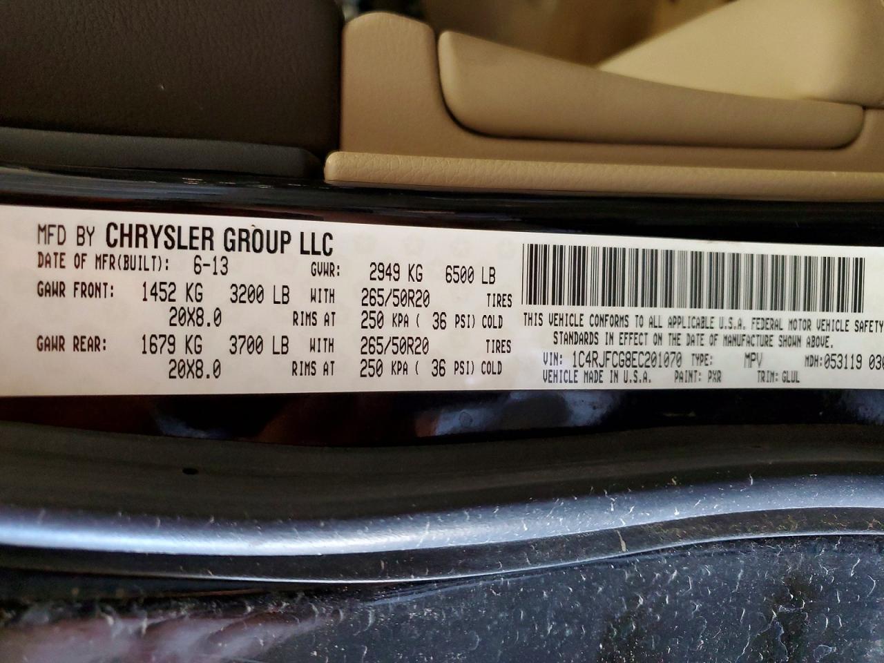 2014 Jeep Grand Cherokee Overland Black vin: 1C4RJFCG8EC201070