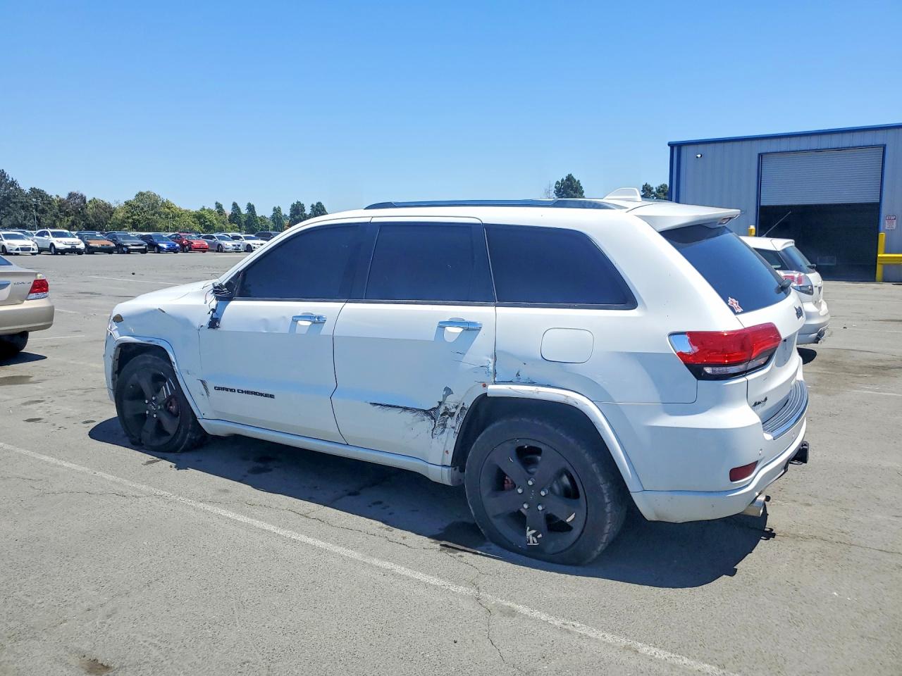 2014 Jeep Grand Cherokee Overland White vin: 1C4RJFCG8EC226535