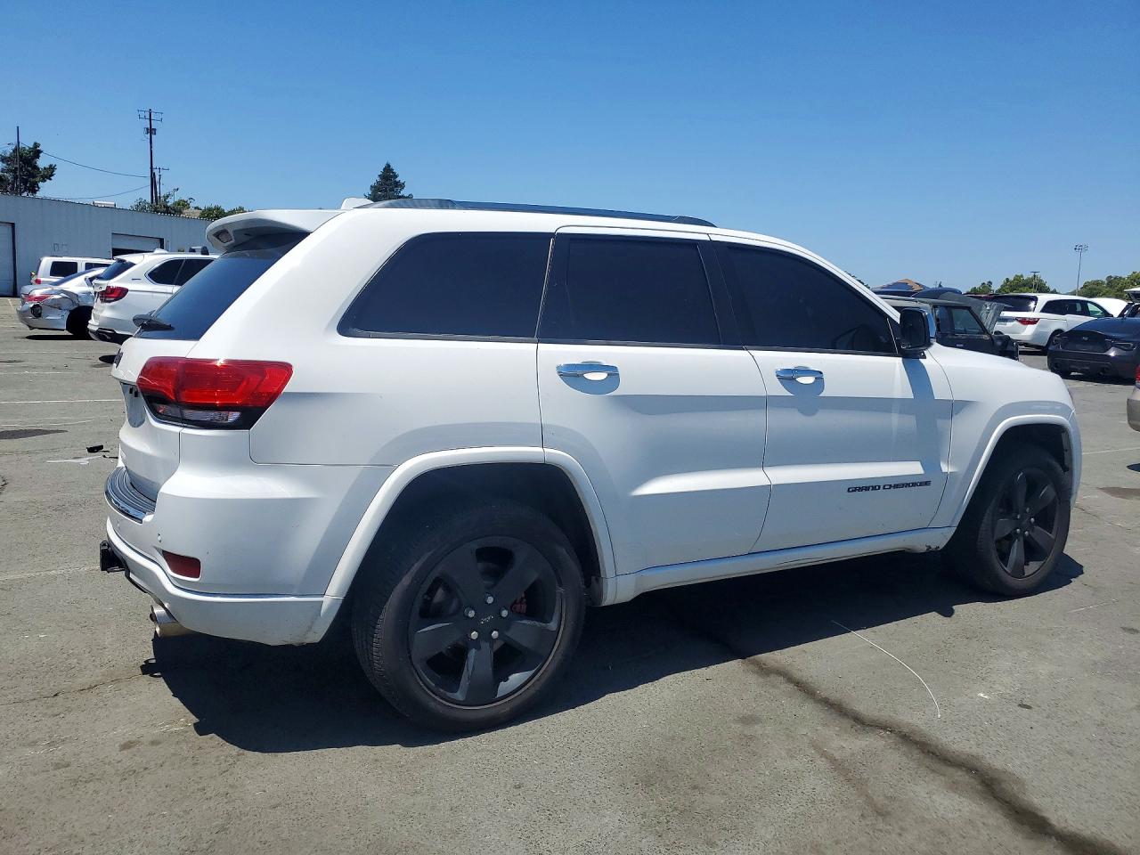 2014 Jeep Grand Cherokee Overland White vin: 1C4RJFCG8EC226535