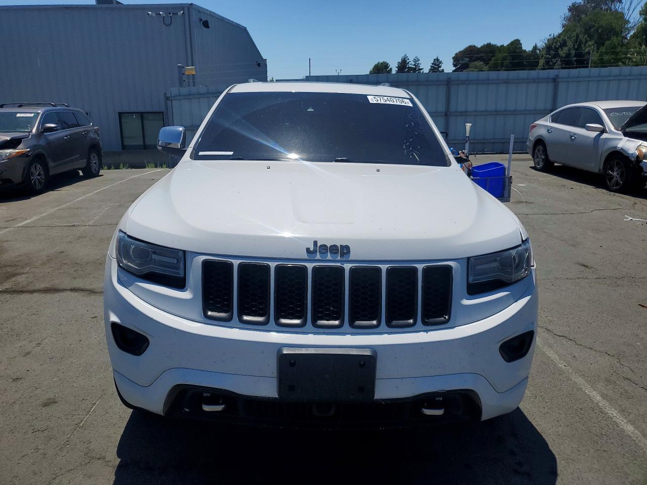 2014 Jeep Grand Cherokee Overland White vin: 1C4RJFCG8EC226535