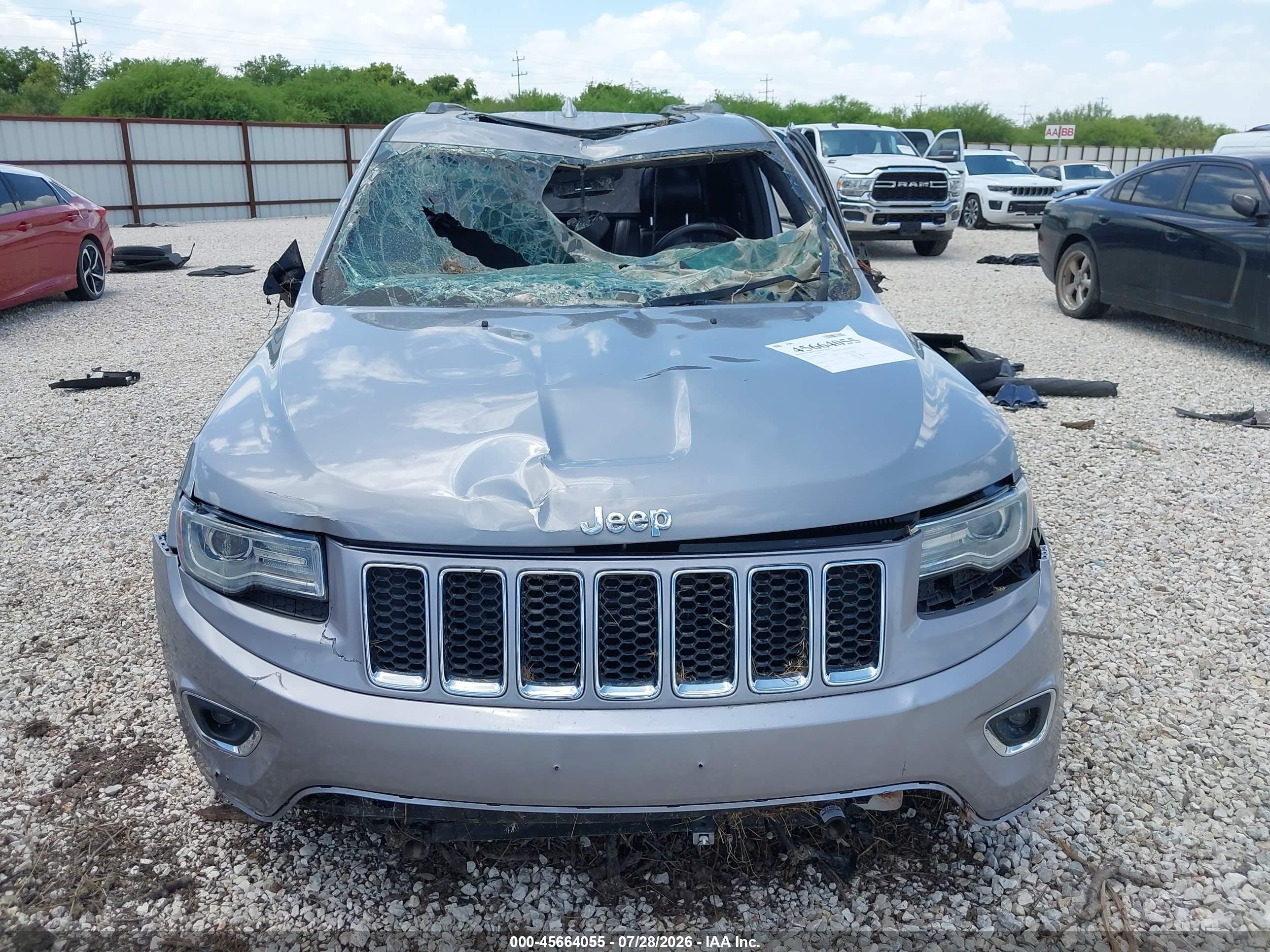2014 Jeep Grand Cherokee Overland Серебряный vin: 1C4RJFCG8EC232593