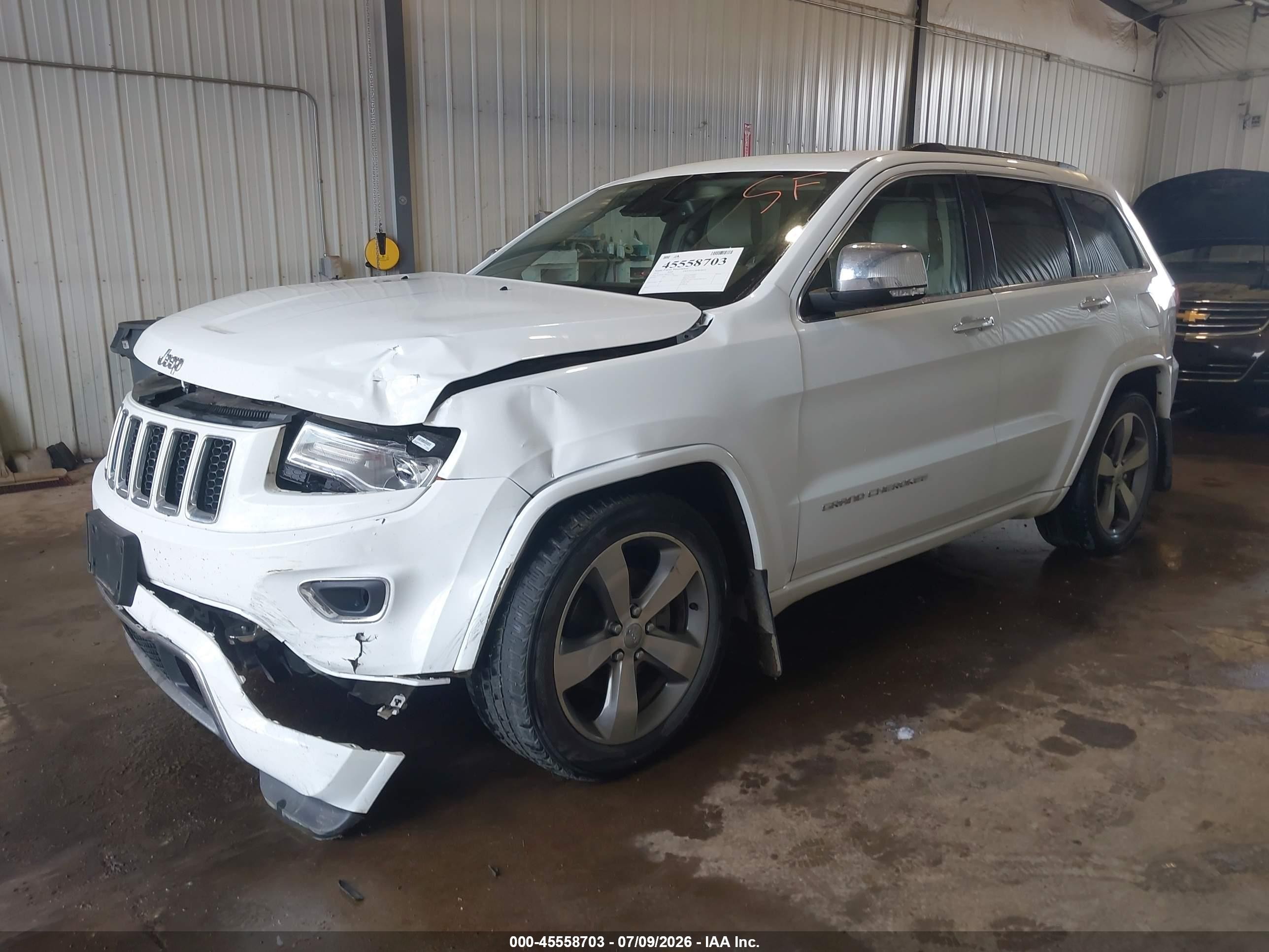 2014 Jeep Grand Cherokee Overland Белый vin: 1C4RJFCG8EC239396