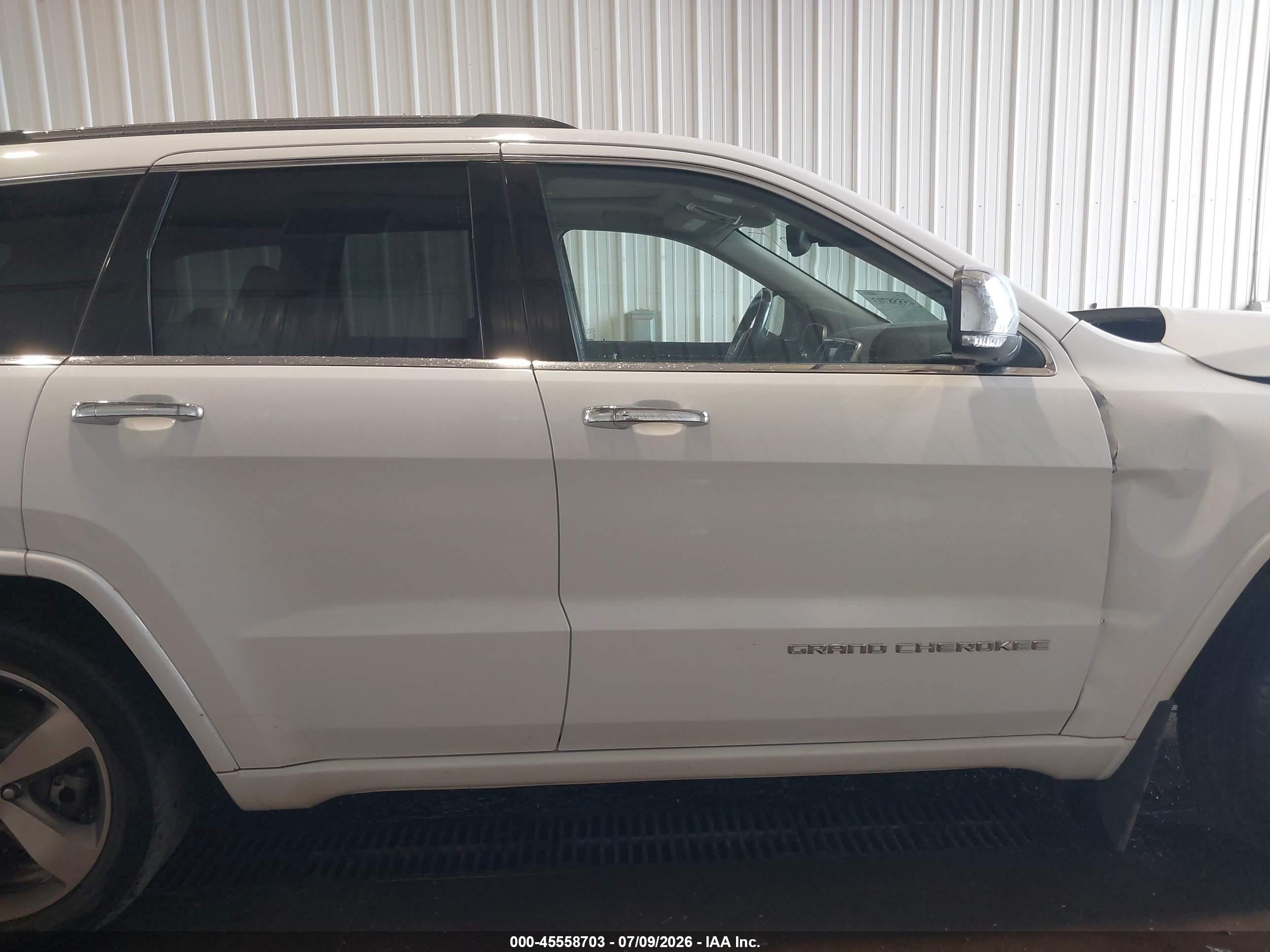 2014 Jeep Grand Cherokee Overland Белый vin: 1C4RJFCG8EC239396