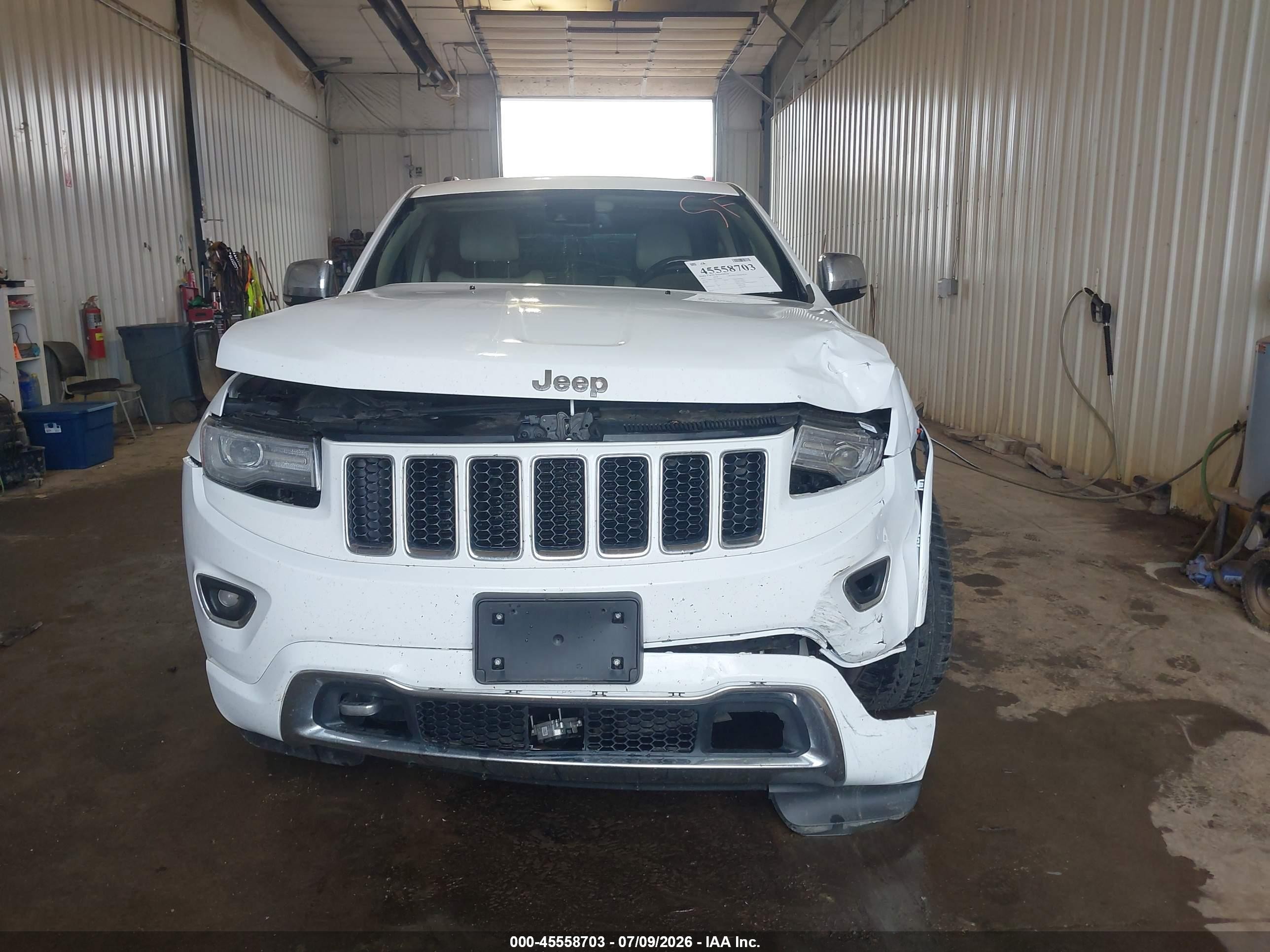 2014 Jeep Grand Cherokee Overland Белый vin: 1C4RJFCG8EC239396