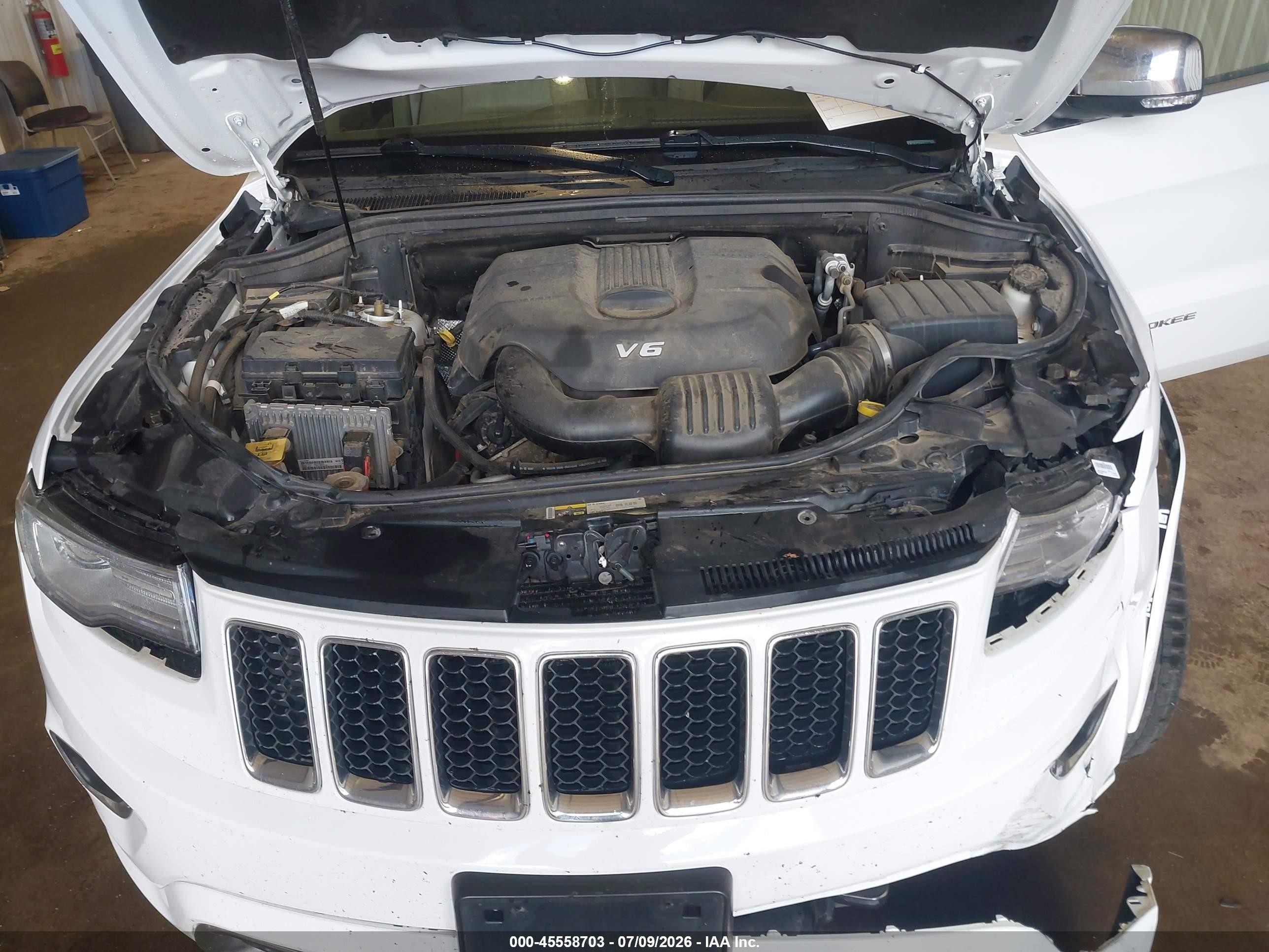 2014 Jeep Grand Cherokee Overland Белый vin: 1C4RJFCG8EC239396