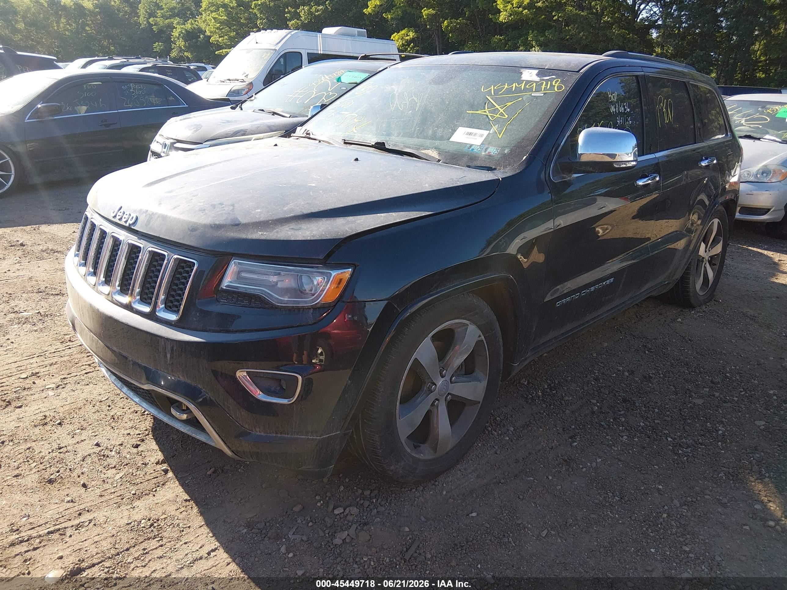 2014 Jeep Grand Cherokee Overland Black vin: 1C4RJFCG8EC530643