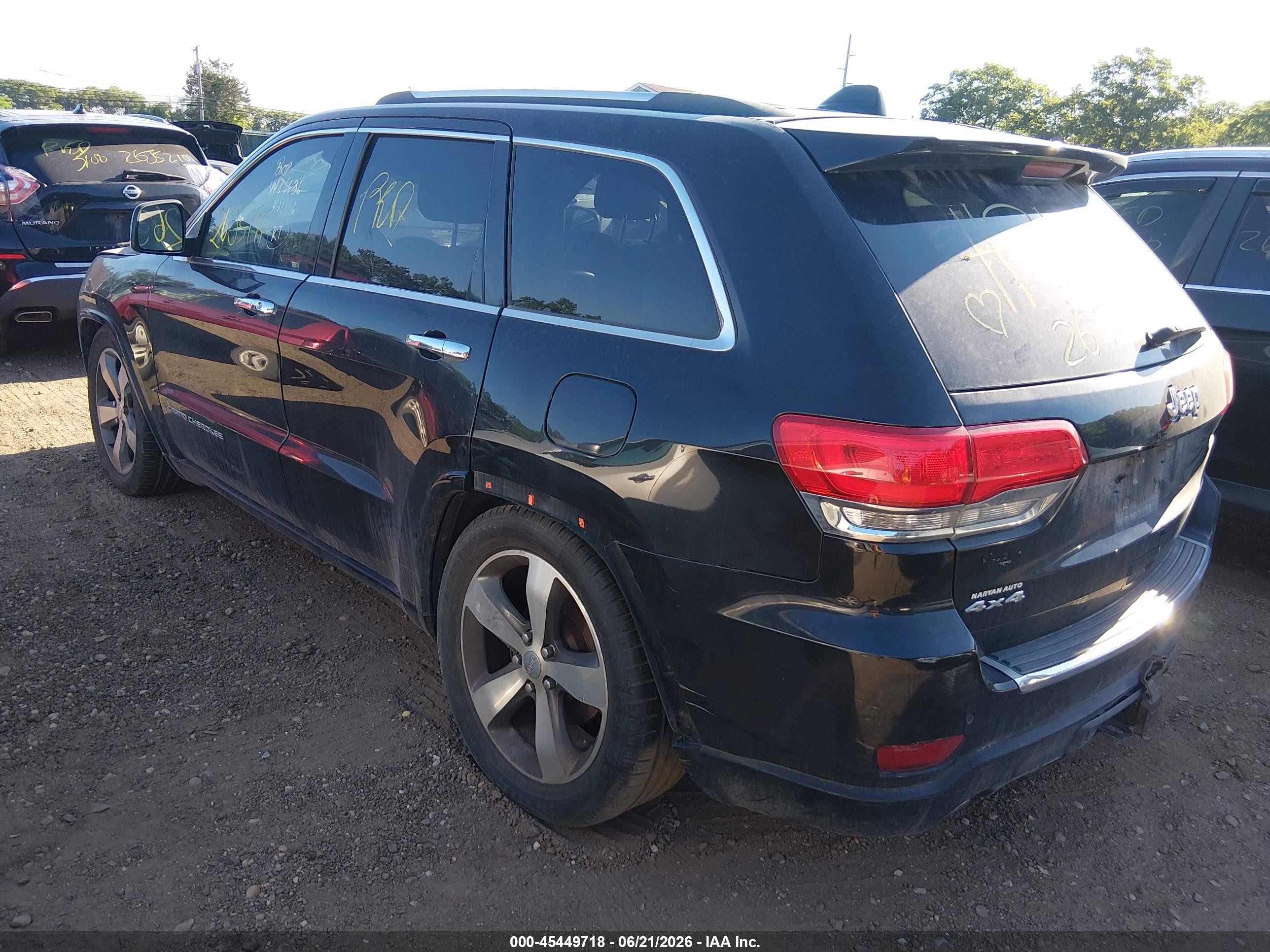 2014 Jeep Grand Cherokee Overland Black vin: 1C4RJFCG8EC530643