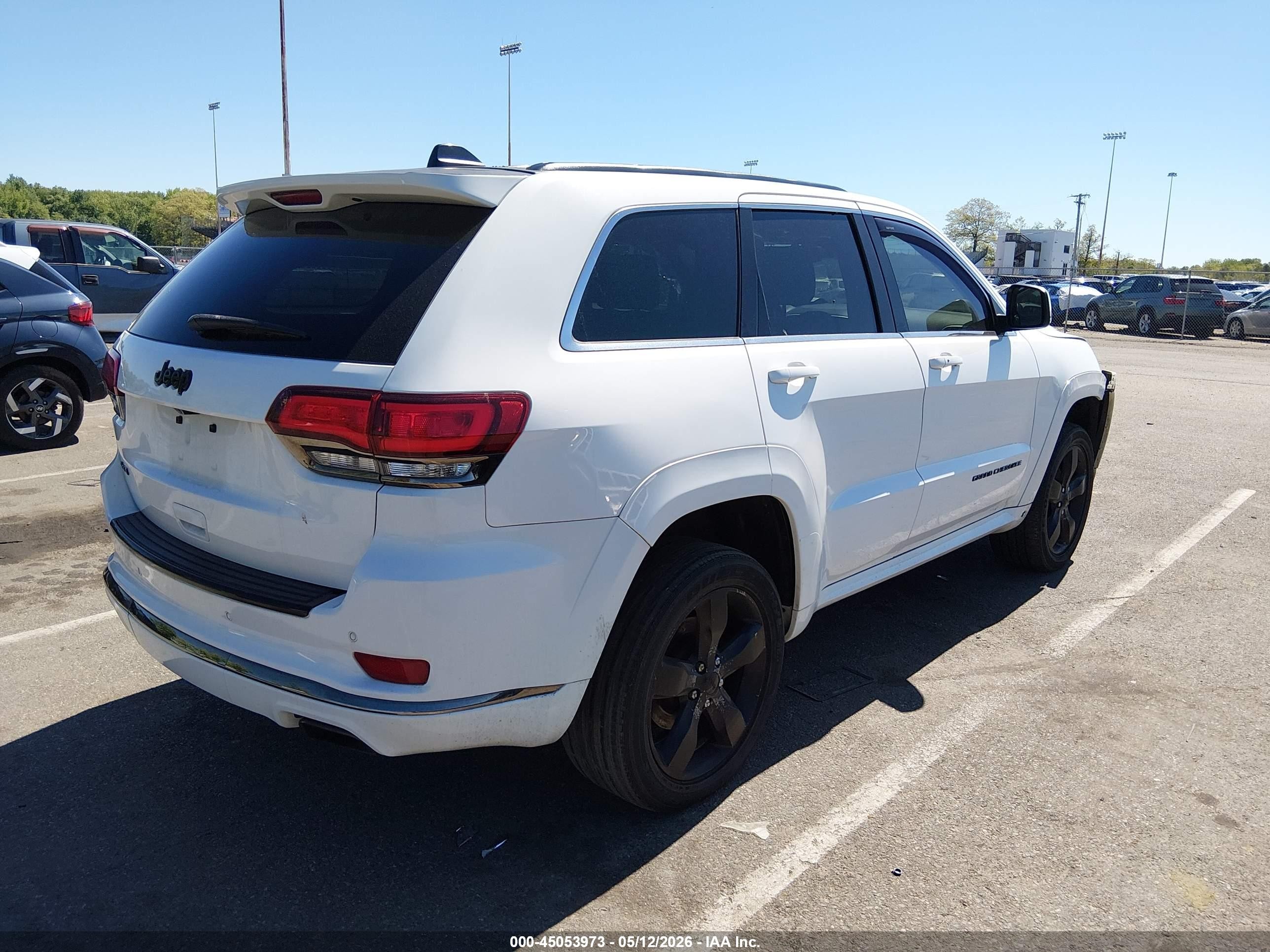 2015 Jeep Grand Cherokee High Altitude White vin: 1C4RJFCG8FC225595