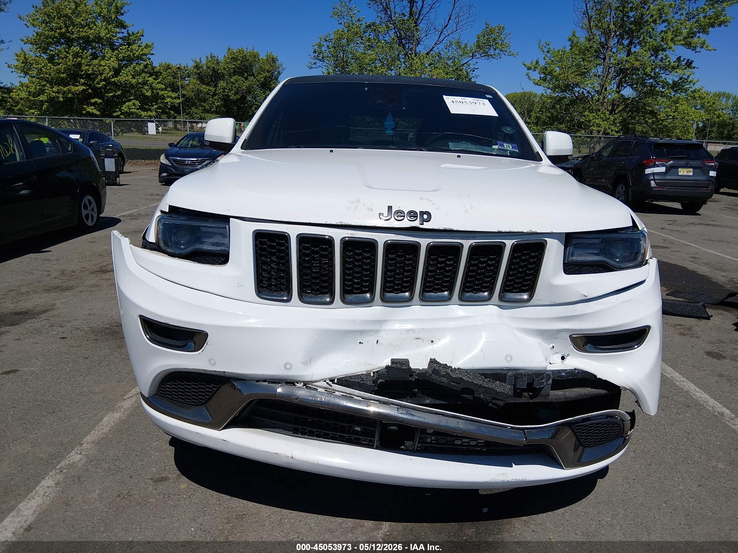 2015 Jeep Grand Cherokee High Altitude White vin: 1C4RJFCG8FC225595