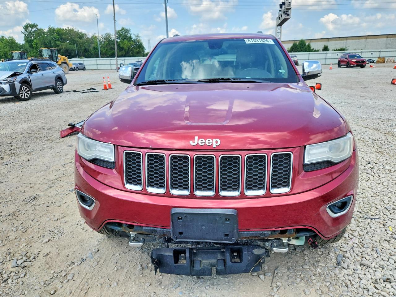 2015 Jeep Grand Cherokee Overland Red vin: 1C4RJFCG8FC664294