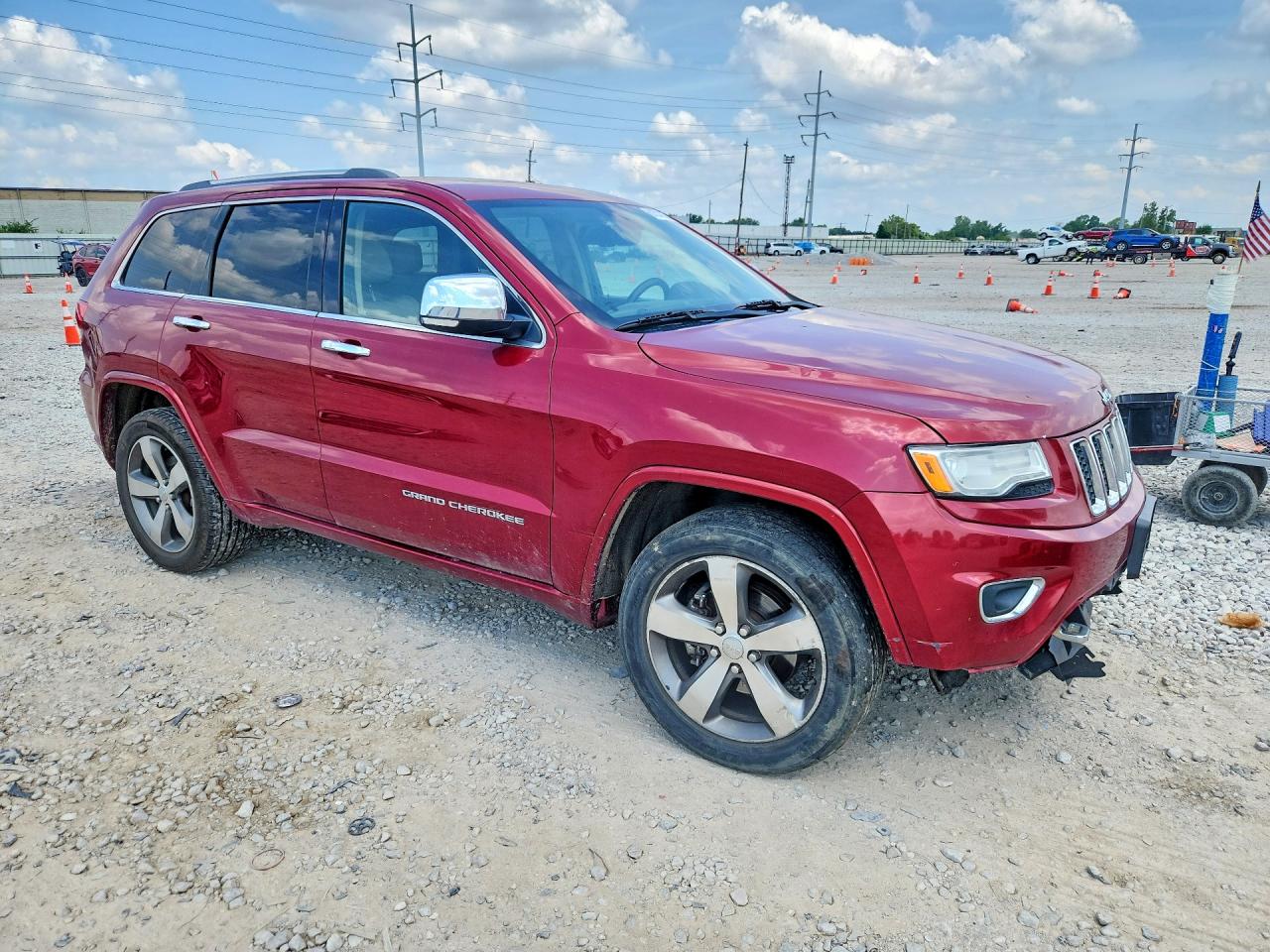 2015 Jeep Grand Cherokee Overland Red vin: 1C4RJFCG8FC664294