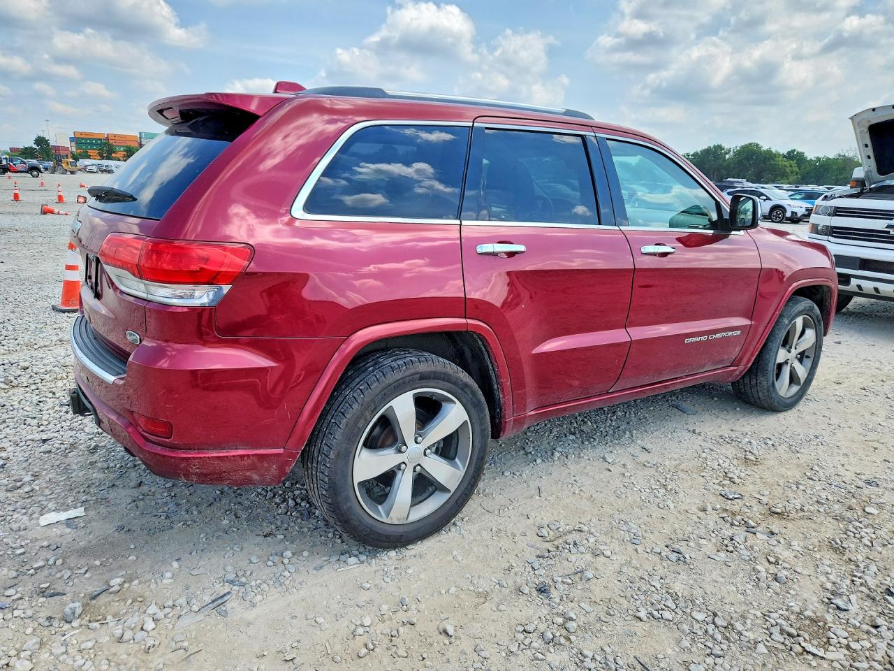 2015 Jeep Grand Cherokee Overland Red vin: 1C4RJFCG8FC664294
