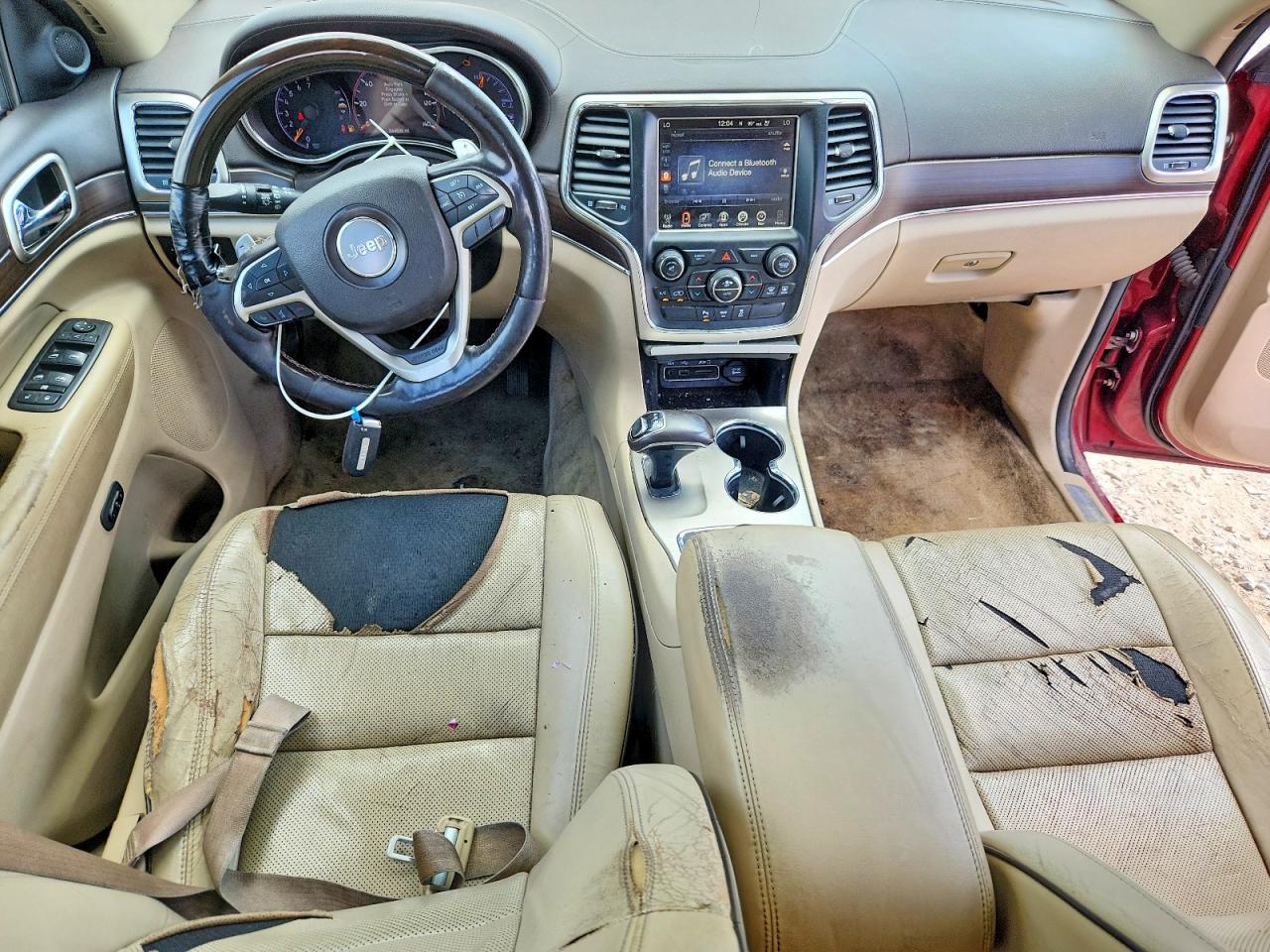2015 Jeep Grand Cherokee Overland Red vin: 1C4RJFCG8FC664294
