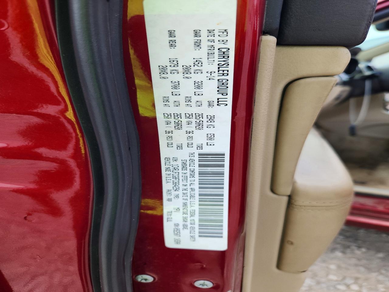 2015 Jeep Grand Cherokee Overland Red vin: 1C4RJFCG8FC664294
