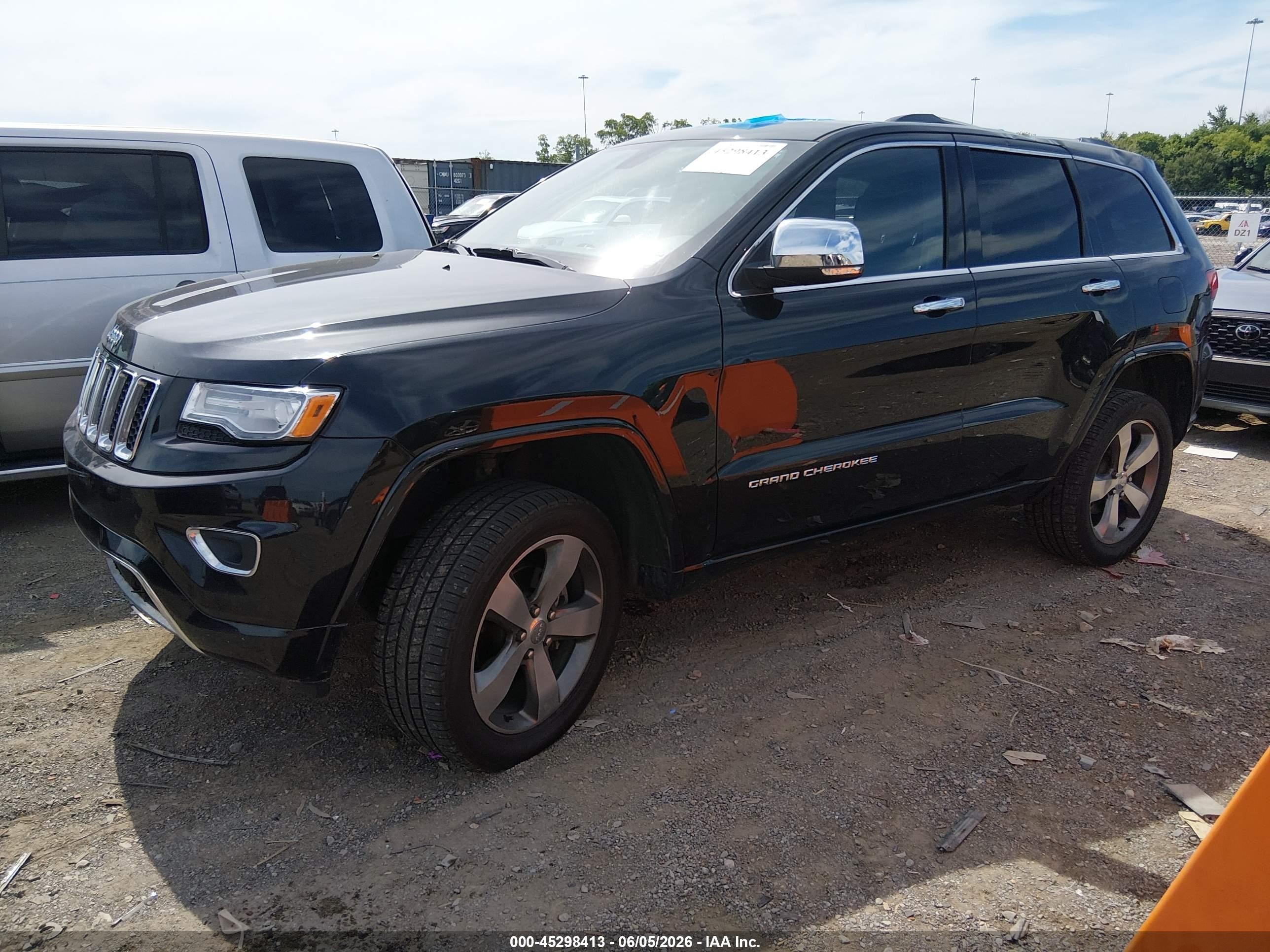 2015 Jeep Grand Cherokee Overland Black vin: 1C4RJFCG8FC696890