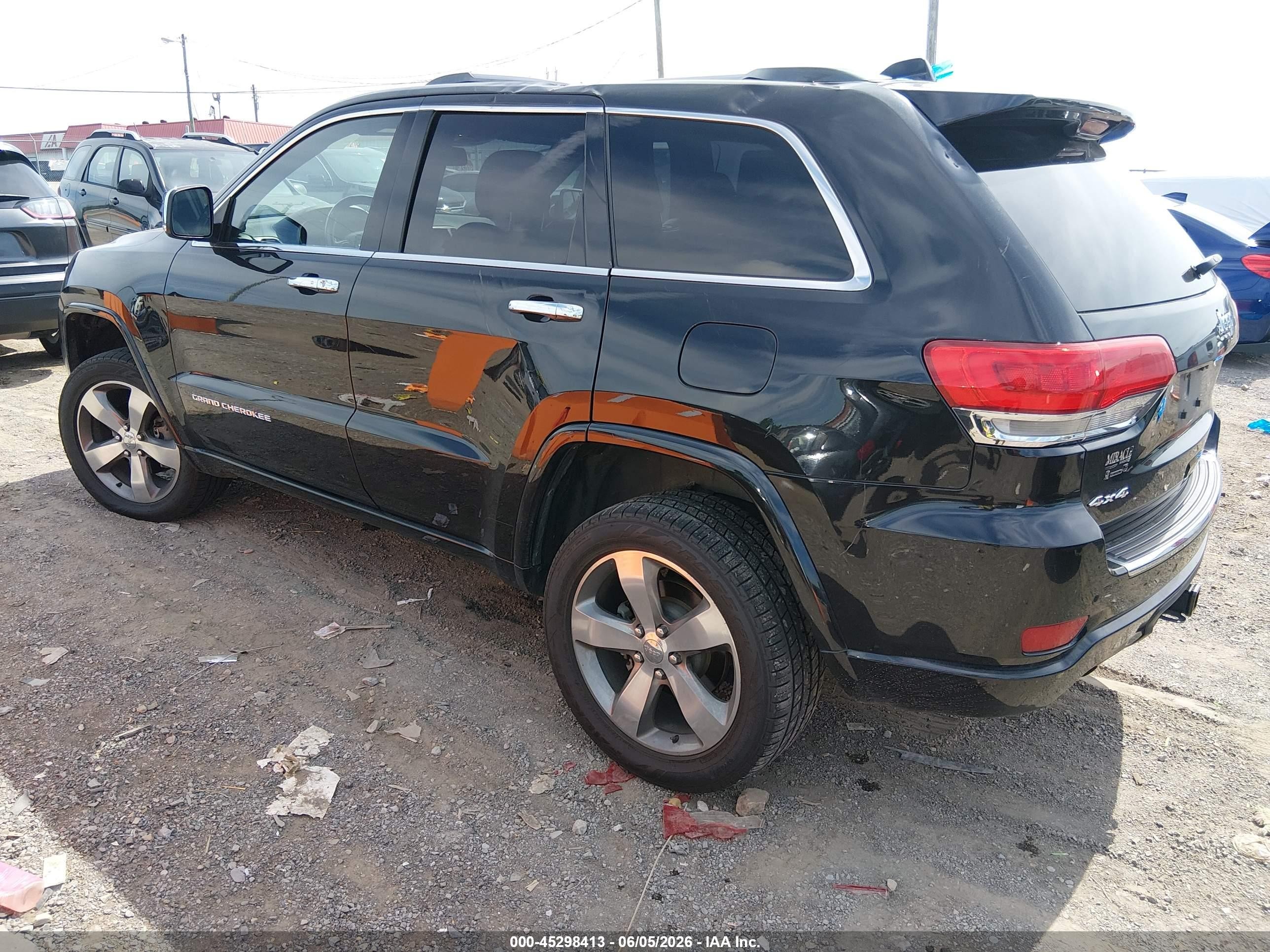 2015 Jeep Grand Cherokee Overland Black vin: 1C4RJFCG8FC696890