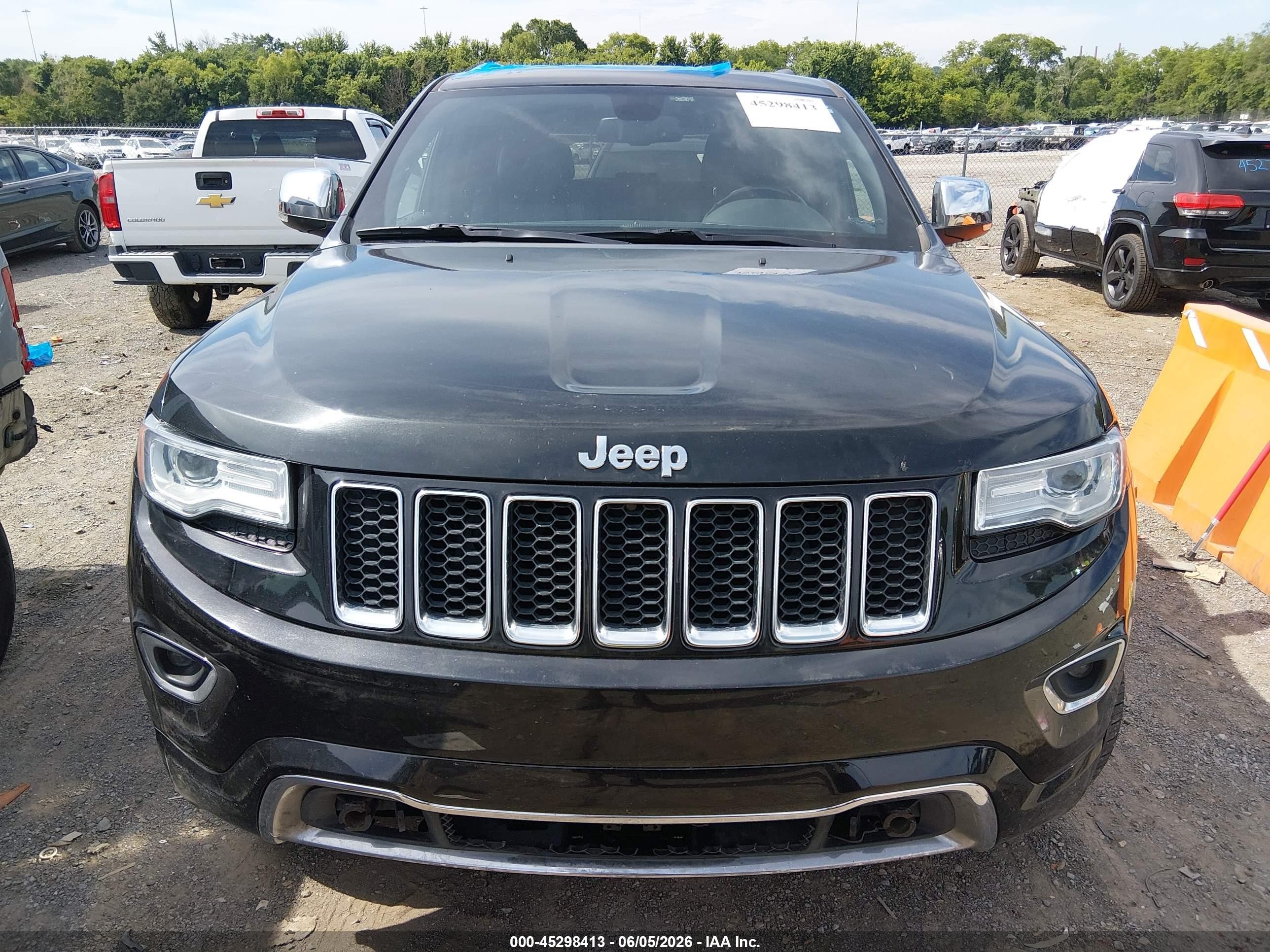 2015 Jeep Grand Cherokee Overland Black vin: 1C4RJFCG8FC696890
