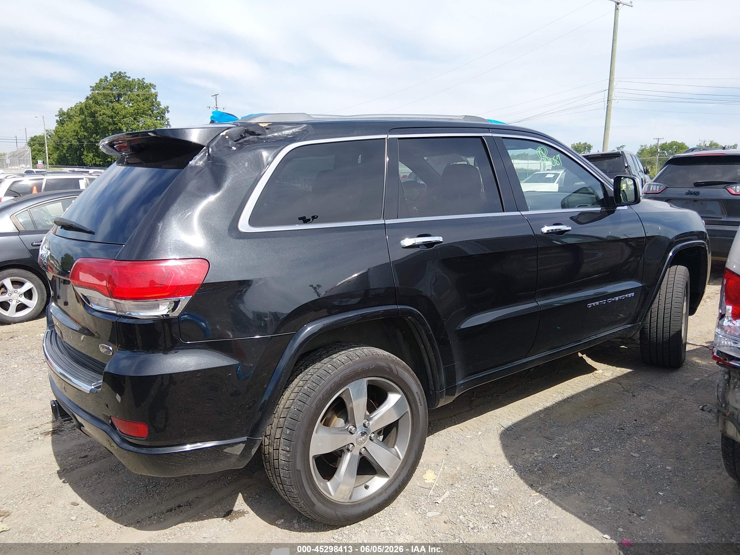 2015 Jeep Grand Cherokee Overland Black vin: 1C4RJFCG8FC696890