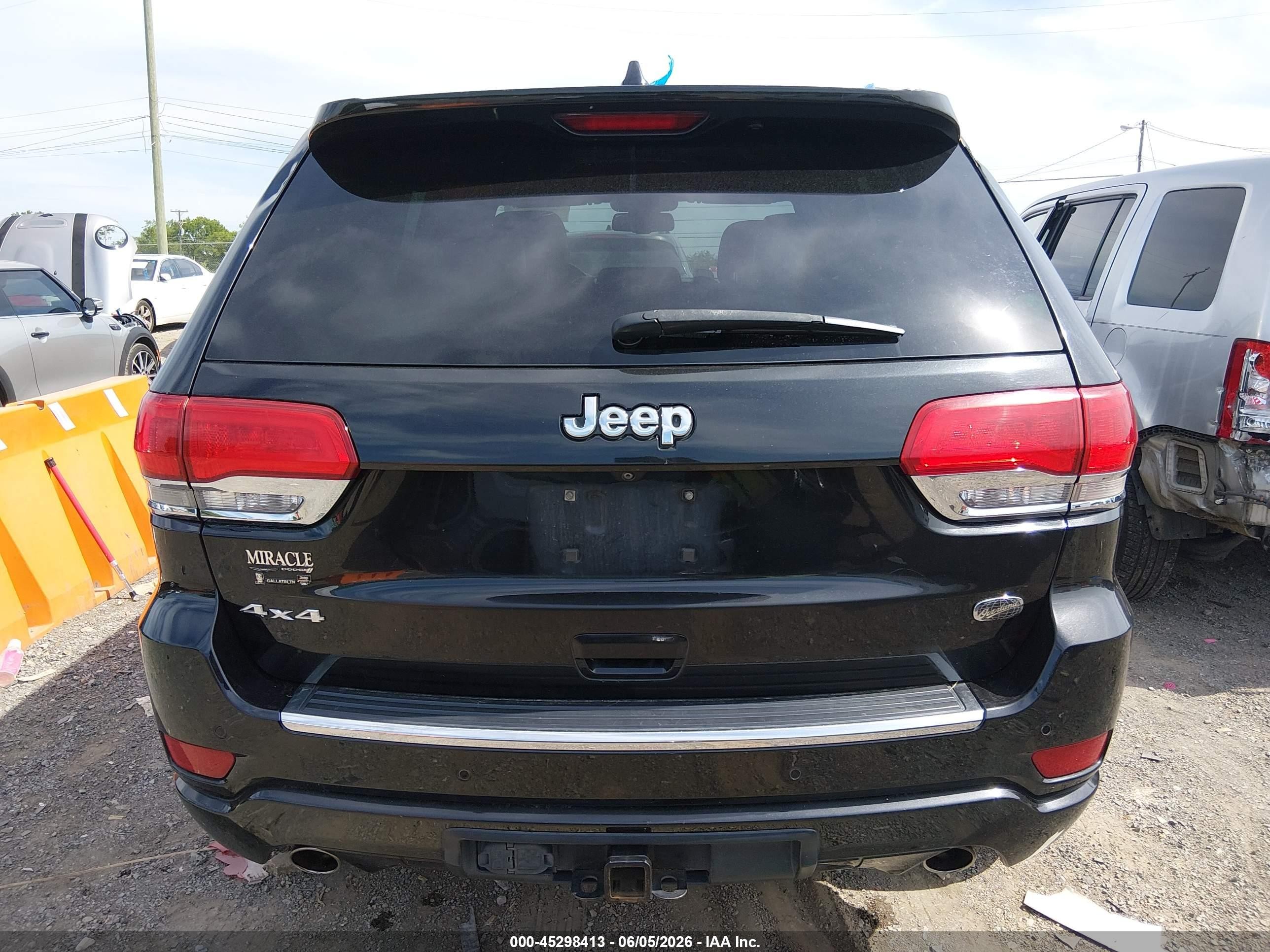 2015 Jeep Grand Cherokee Overland Black vin: 1C4RJFCG8FC696890