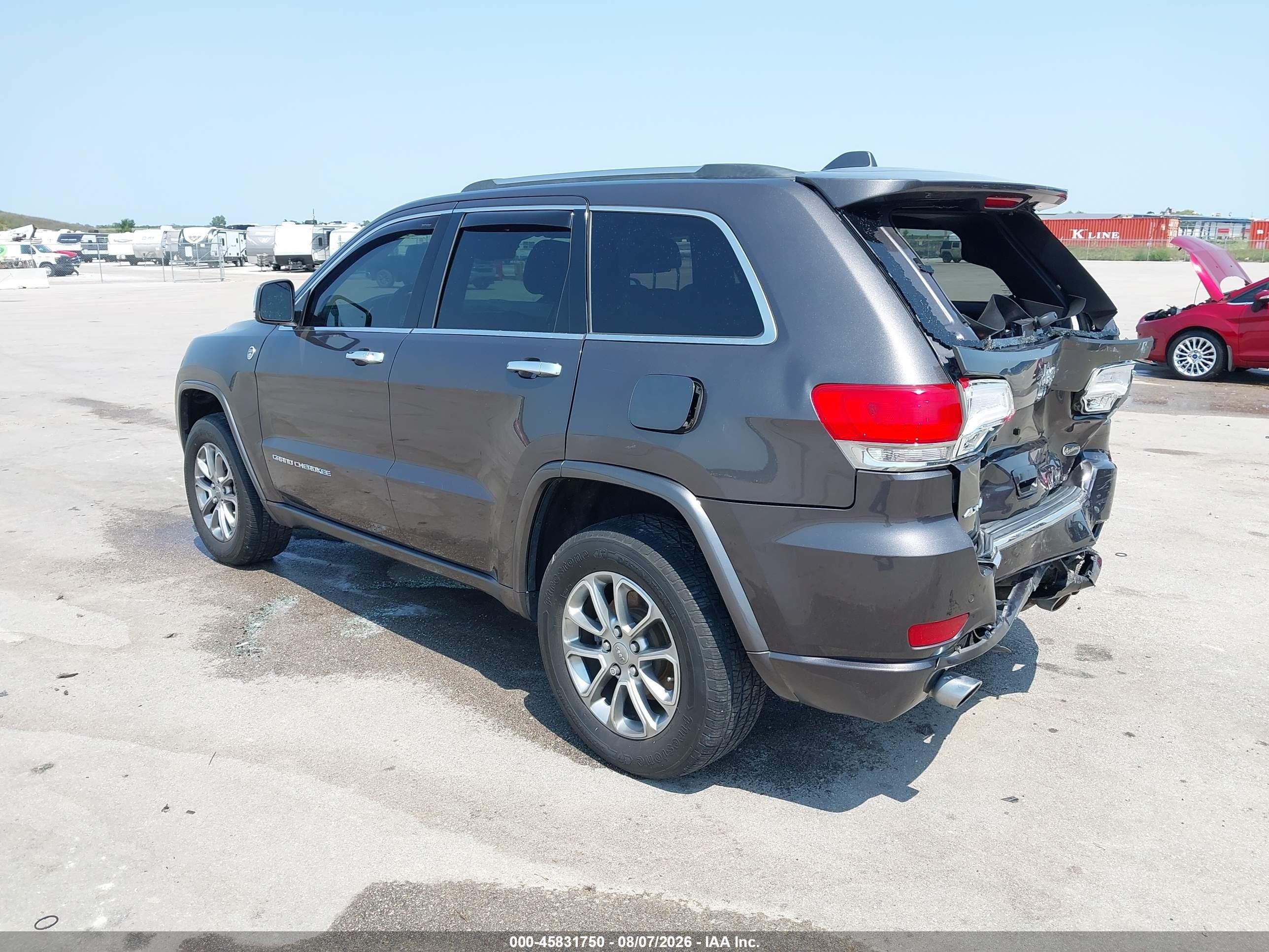 2015 Jeep Grand Cherokee Overland Gray vin: 1C4RJFCG8FC748941