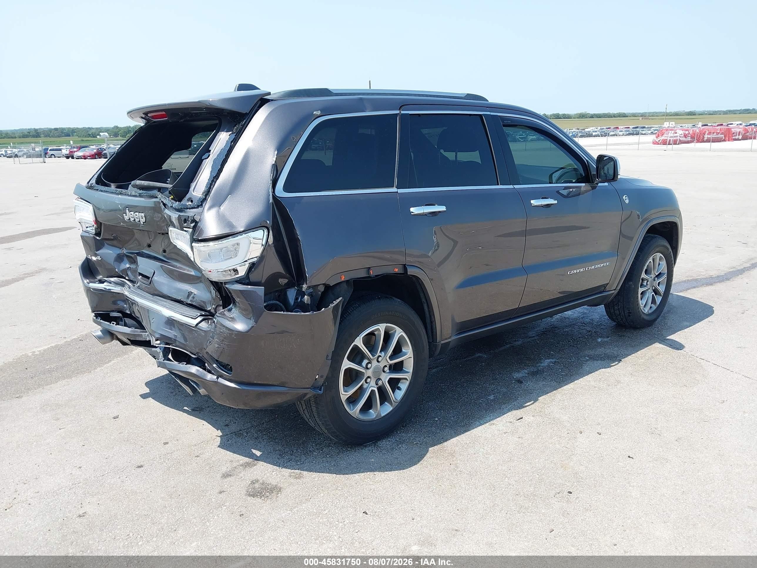 2015 Jeep Grand Cherokee Overland Gray vin: 1C4RJFCG8FC748941