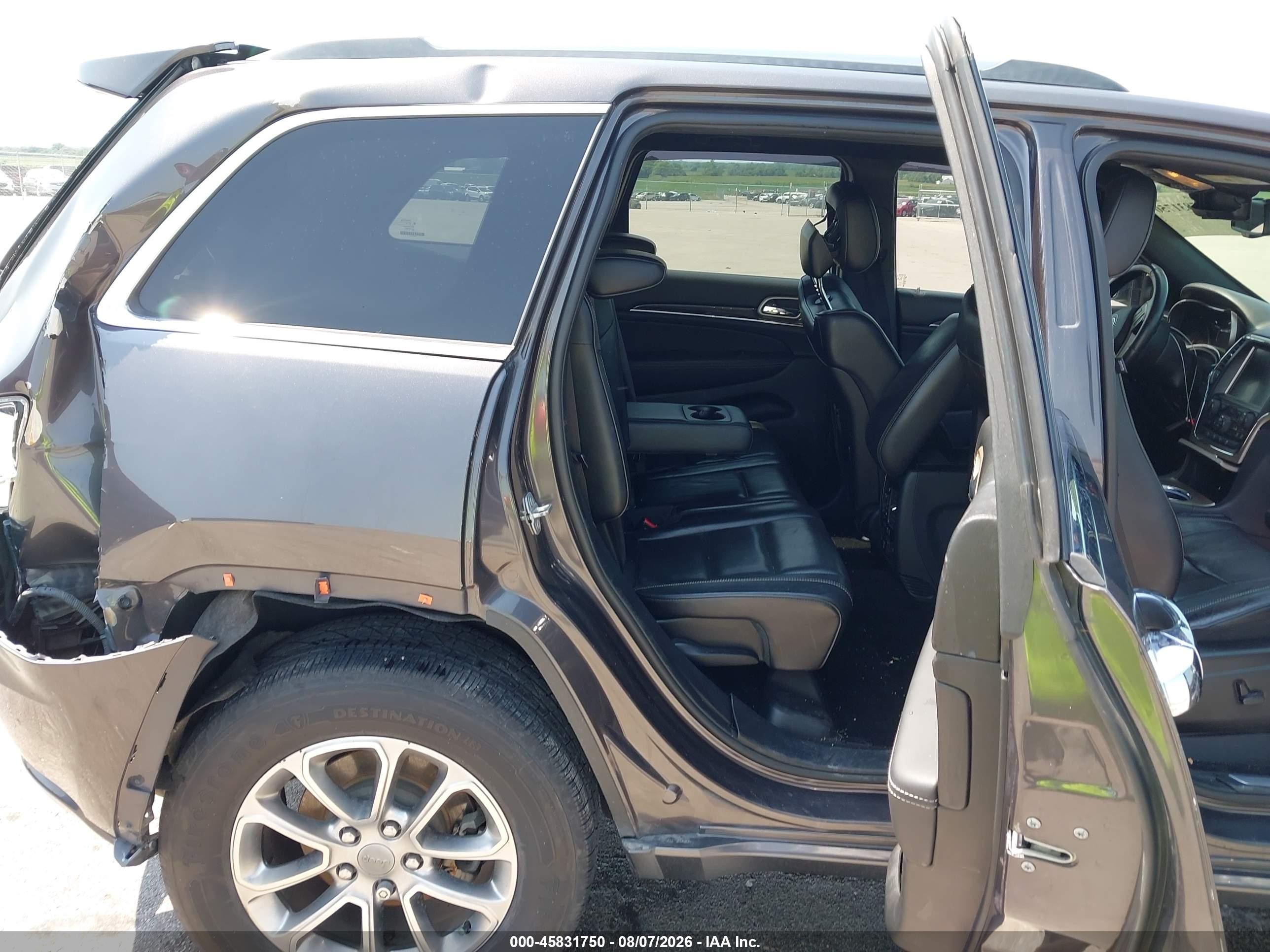2015 Jeep Grand Cherokee Overland Gray vin: 1C4RJFCG8FC748941