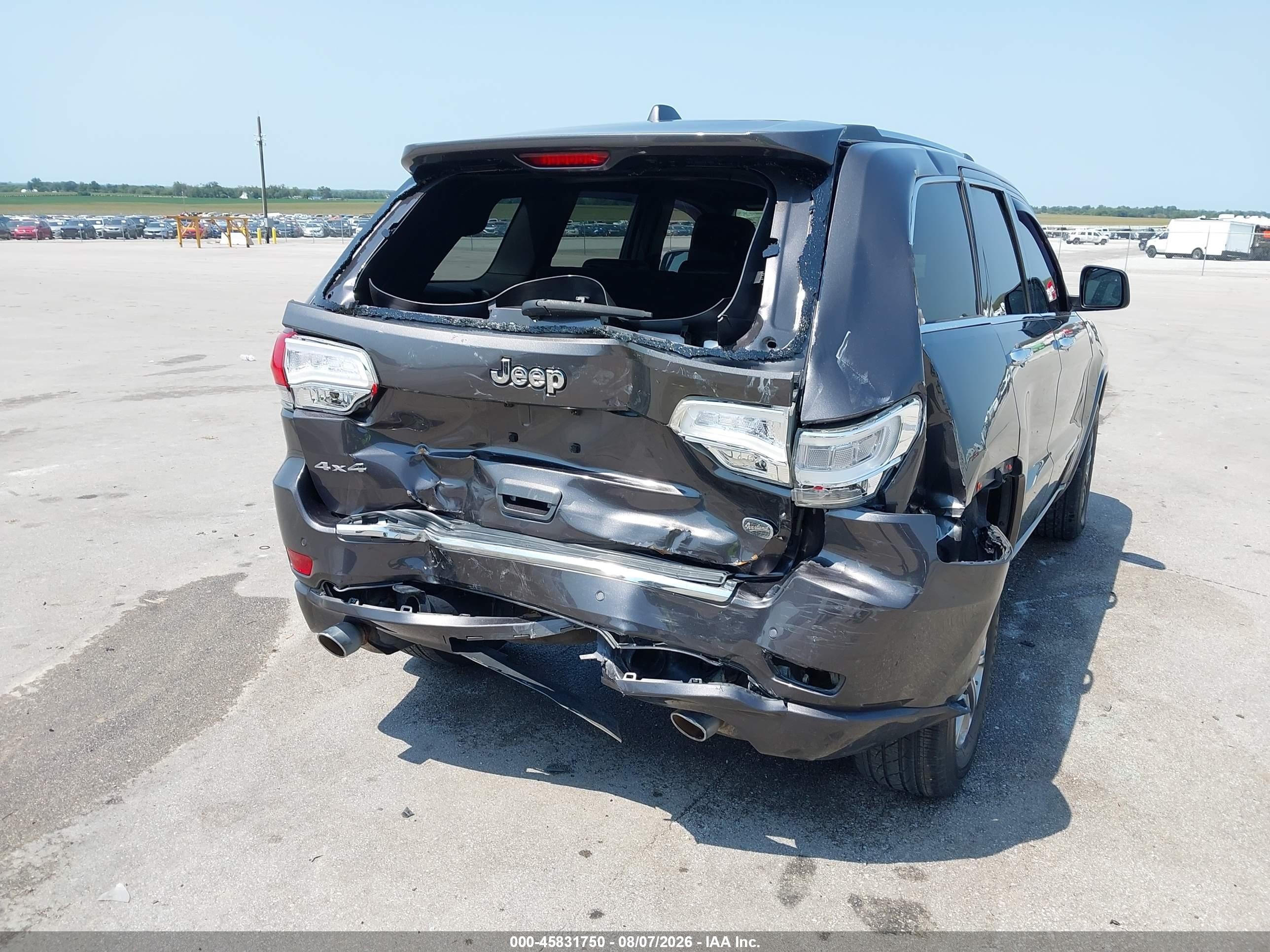 2015 Jeep Grand Cherokee Overland Gray vin: 1C4RJFCG8FC748941
