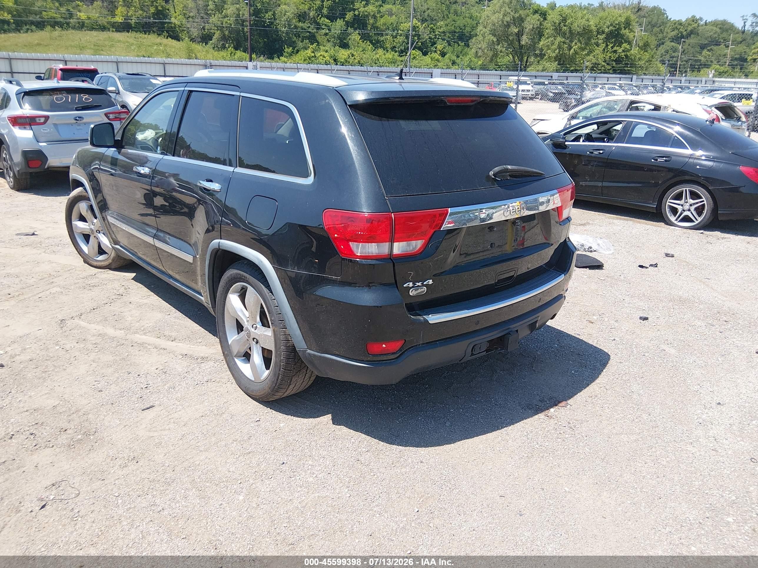 2012 Jeep Grand Cherokee Overland Черный vin: 1C4RJFCG9CC214049