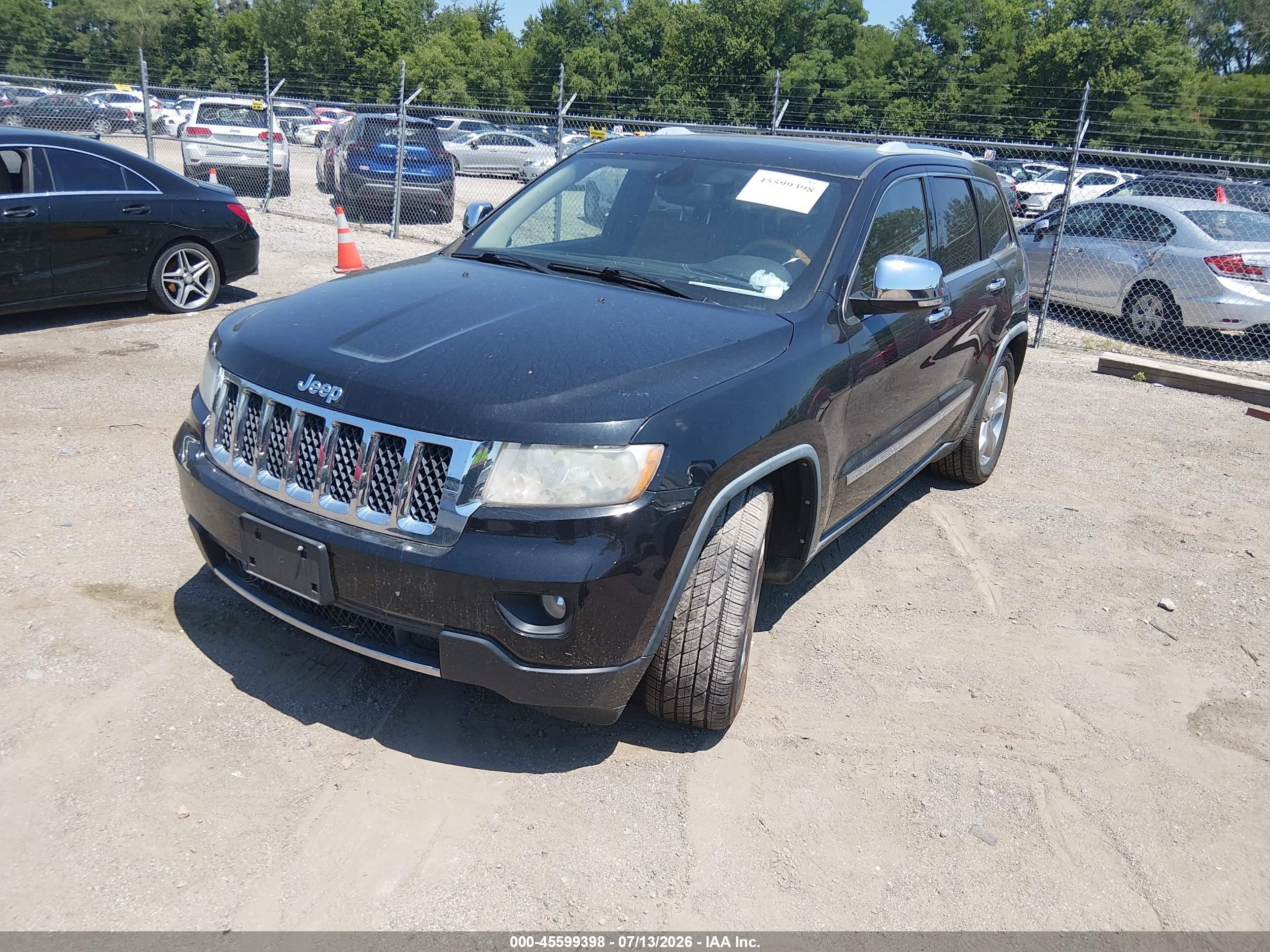 2012 Jeep Grand Cherokee Overland Черный vin: 1C4RJFCG9CC214049