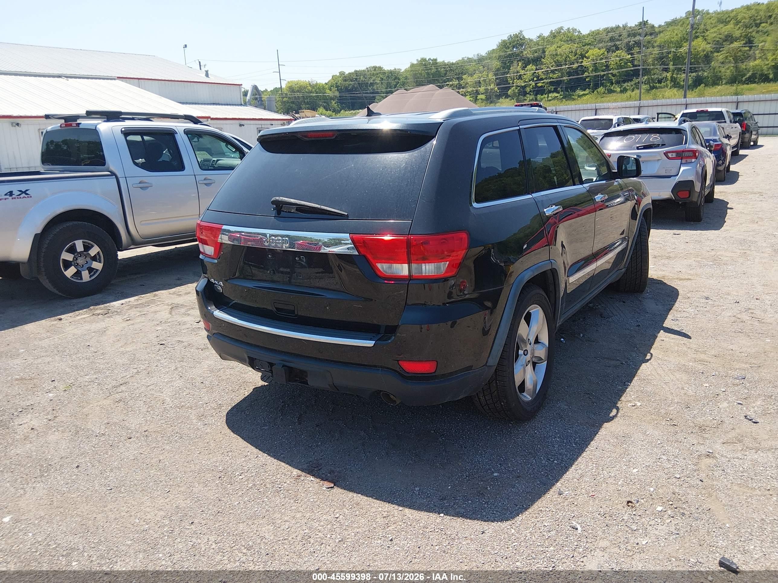 2012 Jeep Grand Cherokee Overland Черный vin: 1C4RJFCG9CC214049
