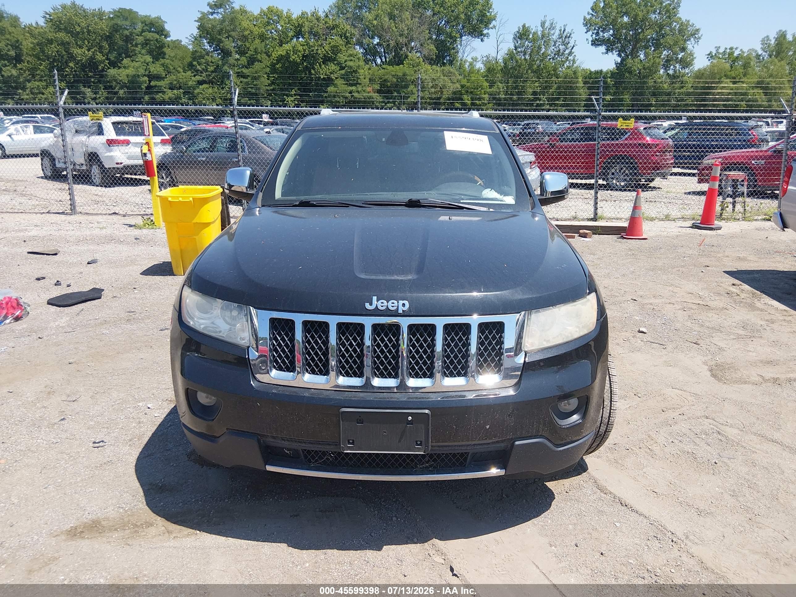2012 Jeep Grand Cherokee Overland Черный vin: 1C4RJFCG9CC214049