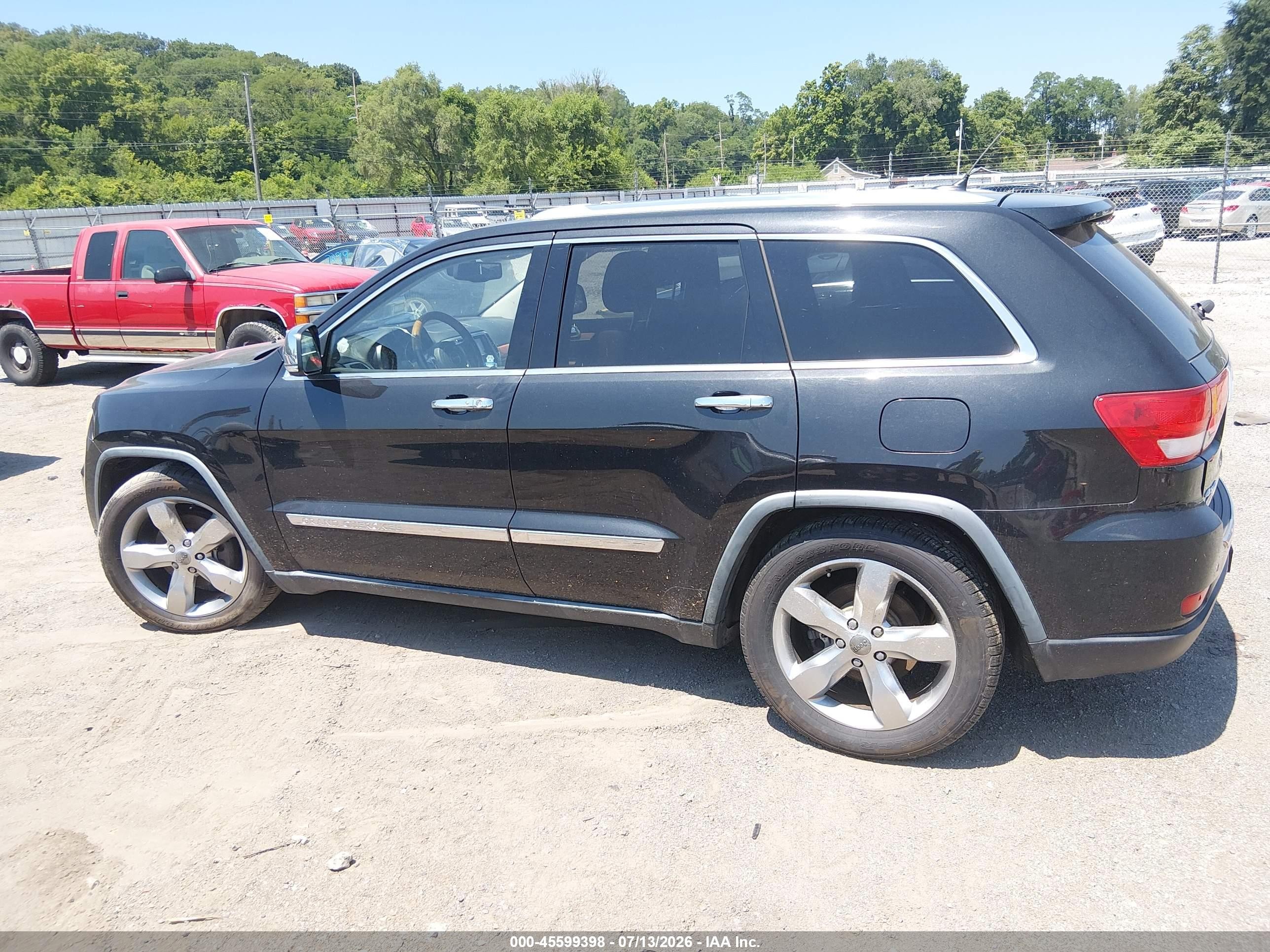 2012 Jeep Grand Cherokee Overland Черный vin: 1C4RJFCG9CC214049