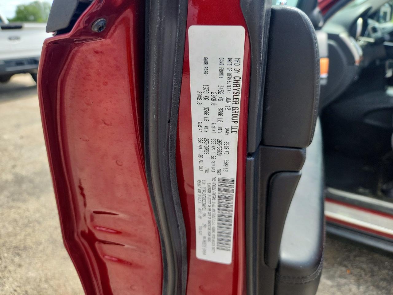 2012 Jeep Grand Cherokee Overland Red vin: 1C4RJFCG9CC340721