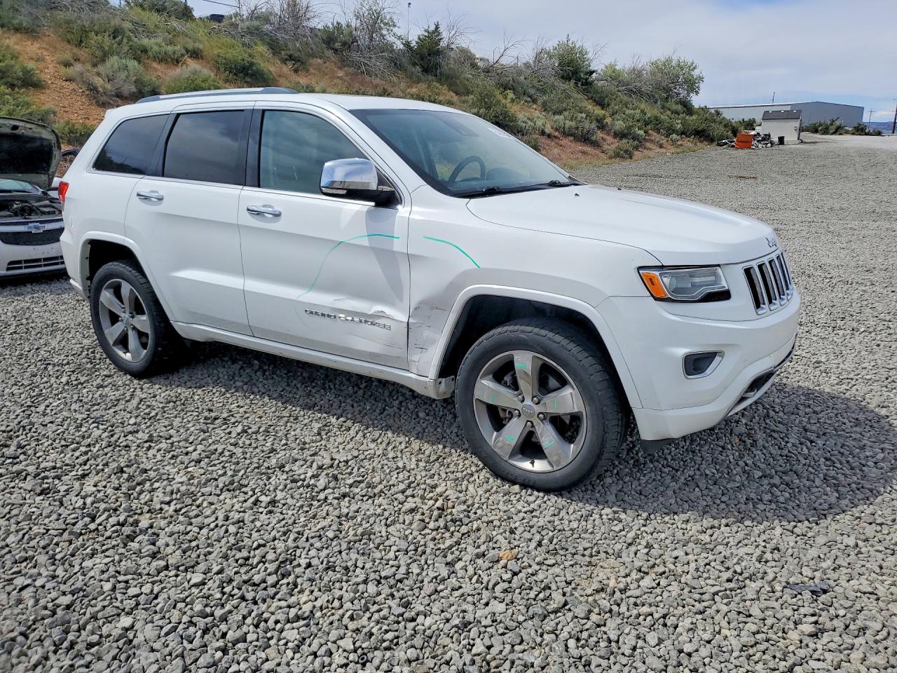 2014 Jeep Grand Cherokee Overland White vin: 1C4RJFCG9EC193965
