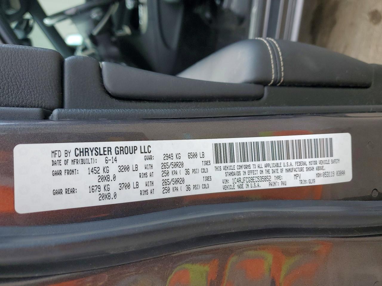 2014 Jeep Grand Cherokee Overland Gray vin: 1C4RJFCG9EC535852