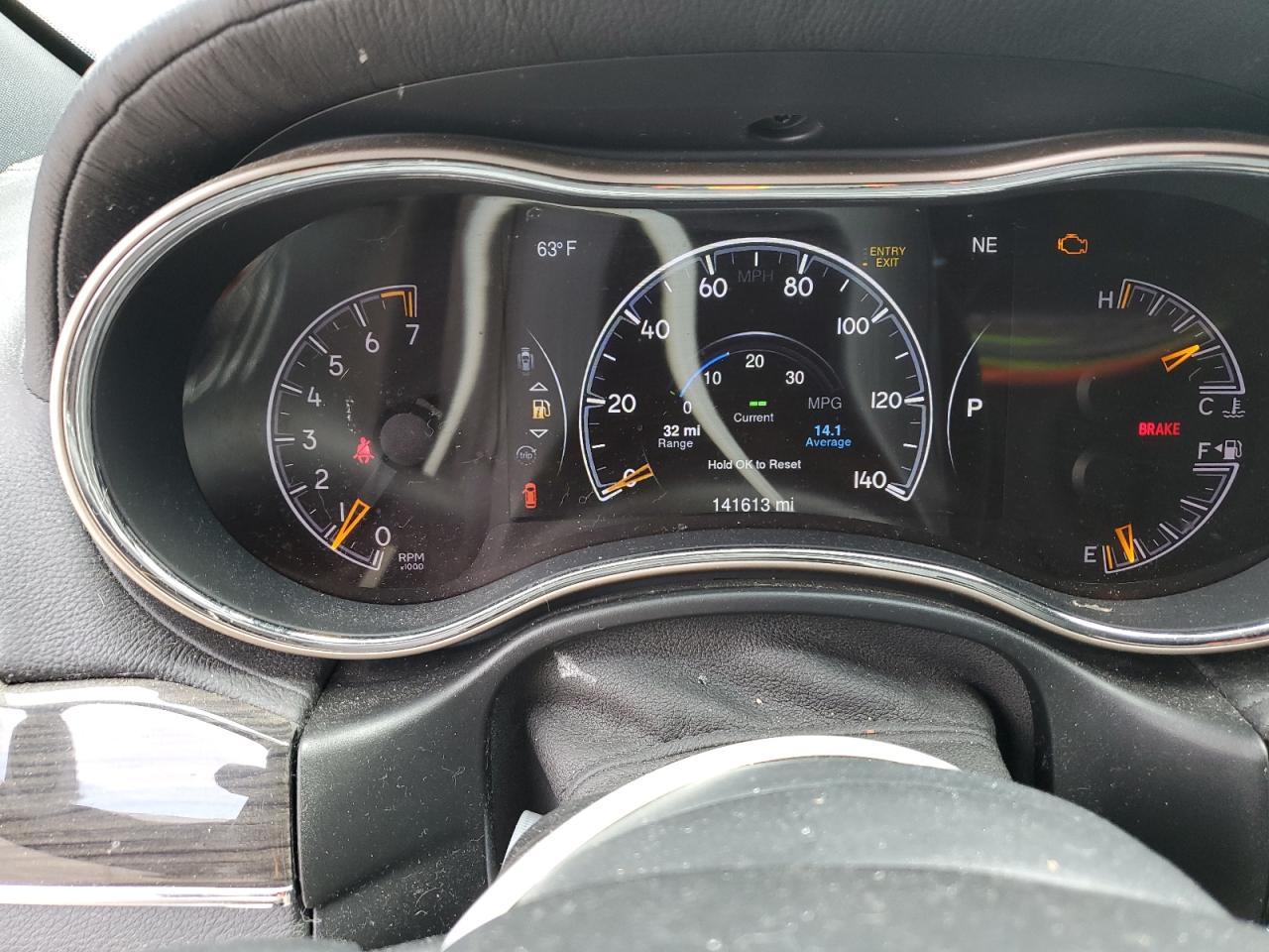 2014 Jeep Grand Cherokee Overland Gray vin: 1C4RJFCG9EC535852 Damage: Warning Light - Engine, On, Unacceptable